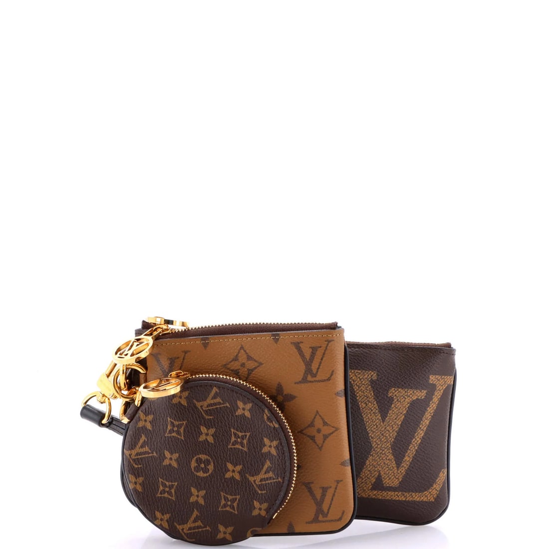 Giant Louis Vuitton Trio Pouch Set Reverse Monogram: Giant Louis Vuitton Trio Pouch Set Reverse Monogram This listing features Giant Louis Vuitton Trio Pouch Set Reverse Monogram. Item specifics are provided below. Item Specifics: Brand: Louis Vuitton E