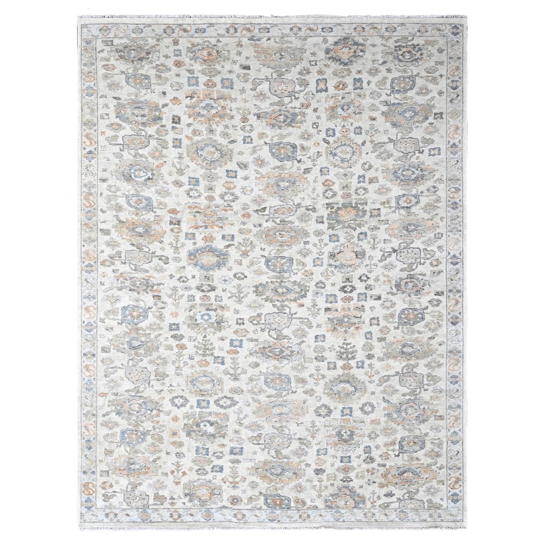 Rug 10'x13'10" White Antiqued Ziegler Mahal Design 100% Wool Hand Knotted: Rug 10'x13'10" White Antiqued Ziegler Mahal Design 100% Wool Hand Knotted This listing features Rug 10'x13'10" White Antiqued Ziegler Mahal Design 100% Wool Hand Knotted. Item specifics are provided b
