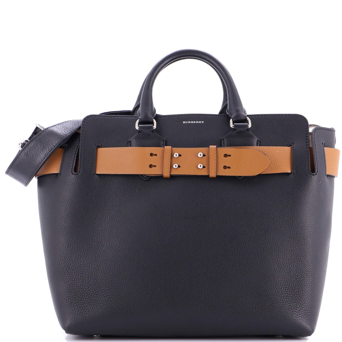 Medium Burberry Belt Tote Leather: Medium Burberry Belt Tote Leather This listing features Medium Burberry Belt Tote Leather. Item specifics are provided below. Item Specifics: Brand: Burberry Exterior Material: Leather Style: Totes Ex