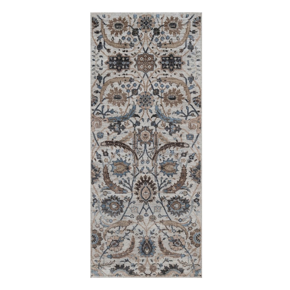 Rug 2'6"x6'1" Lace White Sickle Leaf Design Hand Knotted Textured Wool: Rug 2'6"x6'1" Lace White Sickle Leaf Design Hand Knotted Textured Wool This listing features Rug 2'6"x6'1" Lace White Sickle Leaf Design Hand Knotted Textured Wool. Item specifics are provided below.