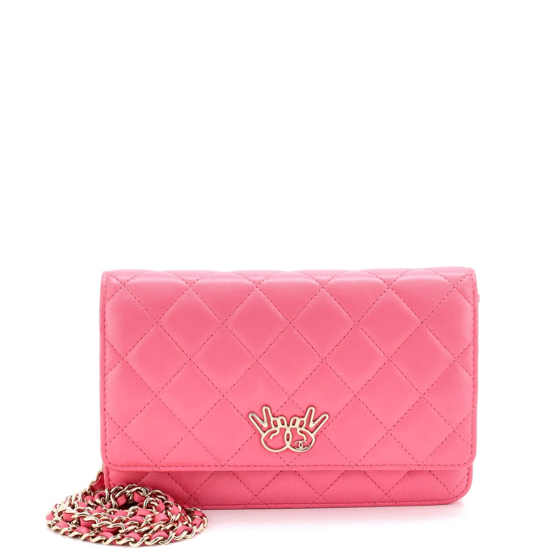 Lambskin Chanel Emoticon Wallet on Chain Quilted: Lambskin Chanel Emoticon Wallet on Chain Quilted This listing features Lambskin Chanel Emoticon Wallet on Chain Quilted. Item specifics are provided below. Item Specifics: Brand: Chanel Exterior Mater
