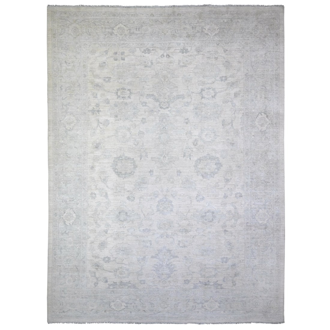 Rug 11'6"x15'3" White Stone Wash Peshawar Hand Knotted Wool Oversized: Rug 11'6"x15'3" White Stone Wash Peshawar Hand Knotted Wool Oversized This listing features Rug 11'6"x15'3" White Stone Wash Peshawar Hand Knotted Wool Oversized. Item specifics are provided below. It