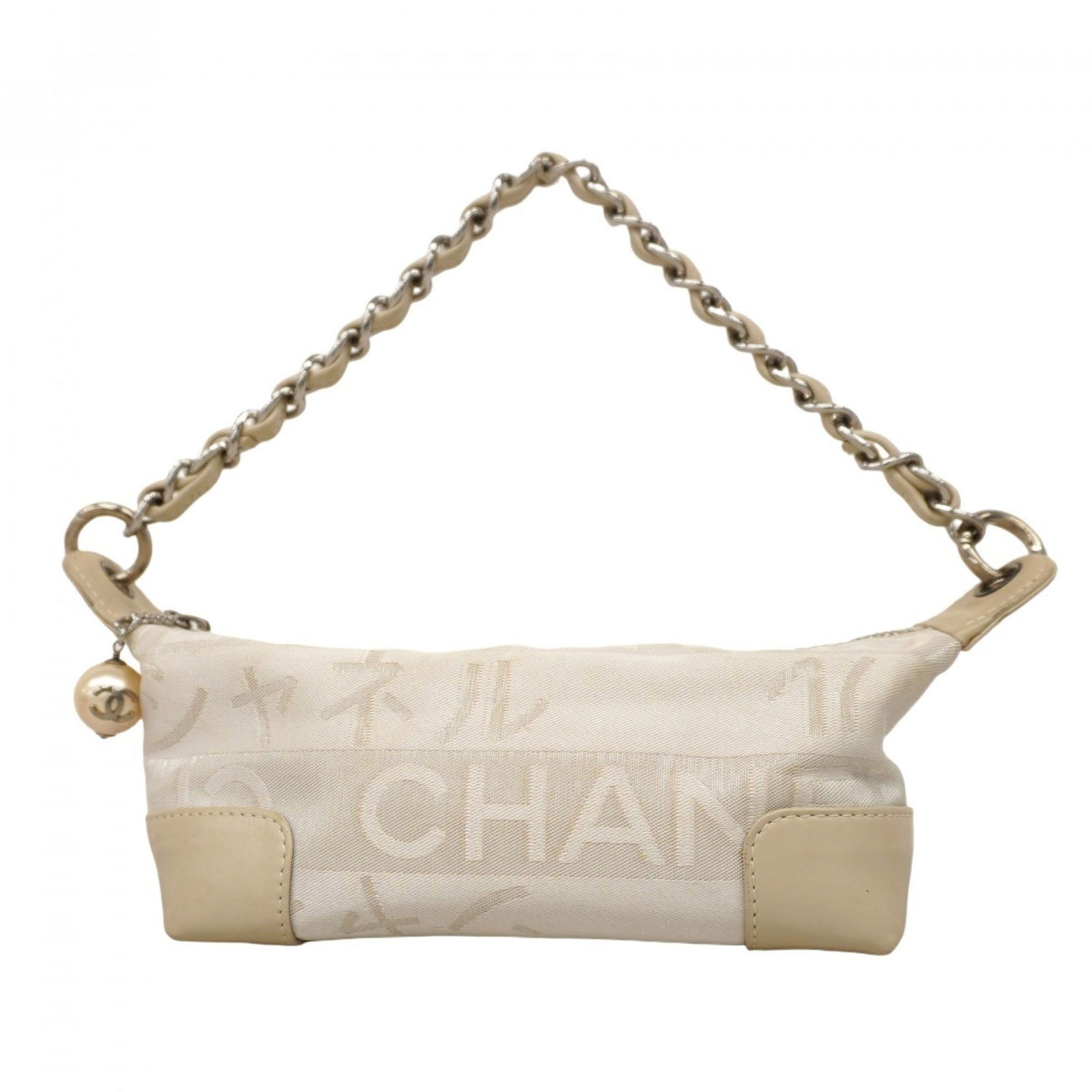 Canvas Chanel Handbag: Canvas Chanel Handbag This listing features Canvas Chanel Handbag. Item specifics are provided below. Item Specifics: Brand: Chanel Type: Handbag Material: Canvas Color: White Hardware Color: Silver G