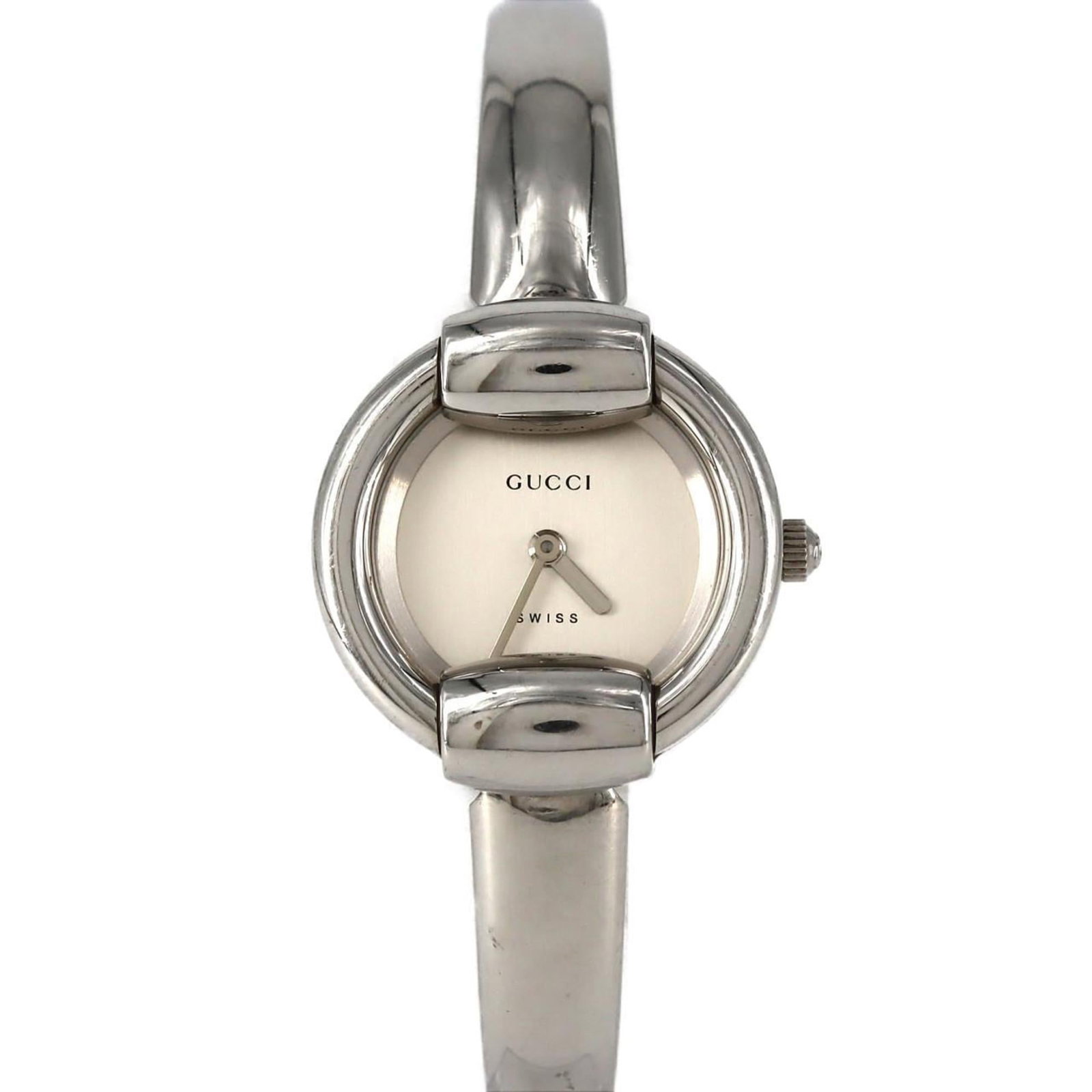 Wristwatch Gucci: Wristwatch Gucci This listing features Wristwatch Gucci. Item specifics are provided below. Item Specifics: Brand: Gucci Type: Wristwatch Gender: Women Material (Case): Stainless Steel Material (Band)
