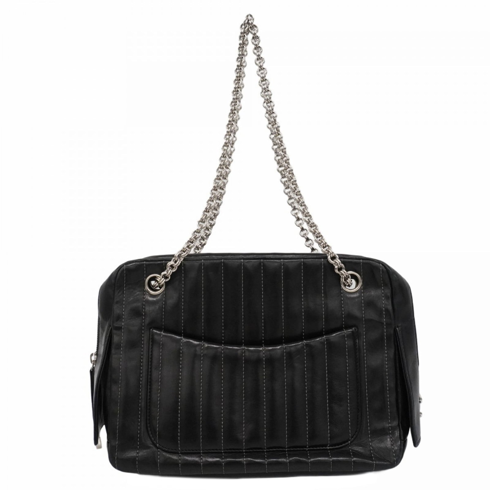 Leather Chanel Shoulder Bag: Leather Chanel Shoulder Bag This listing features Leather Chanel Shoulder Bag. Item specifics are provided below. Item Specifics: Brand: Chanel Type: Shoulder Bag Material: Leather Leather/Fur Type: L