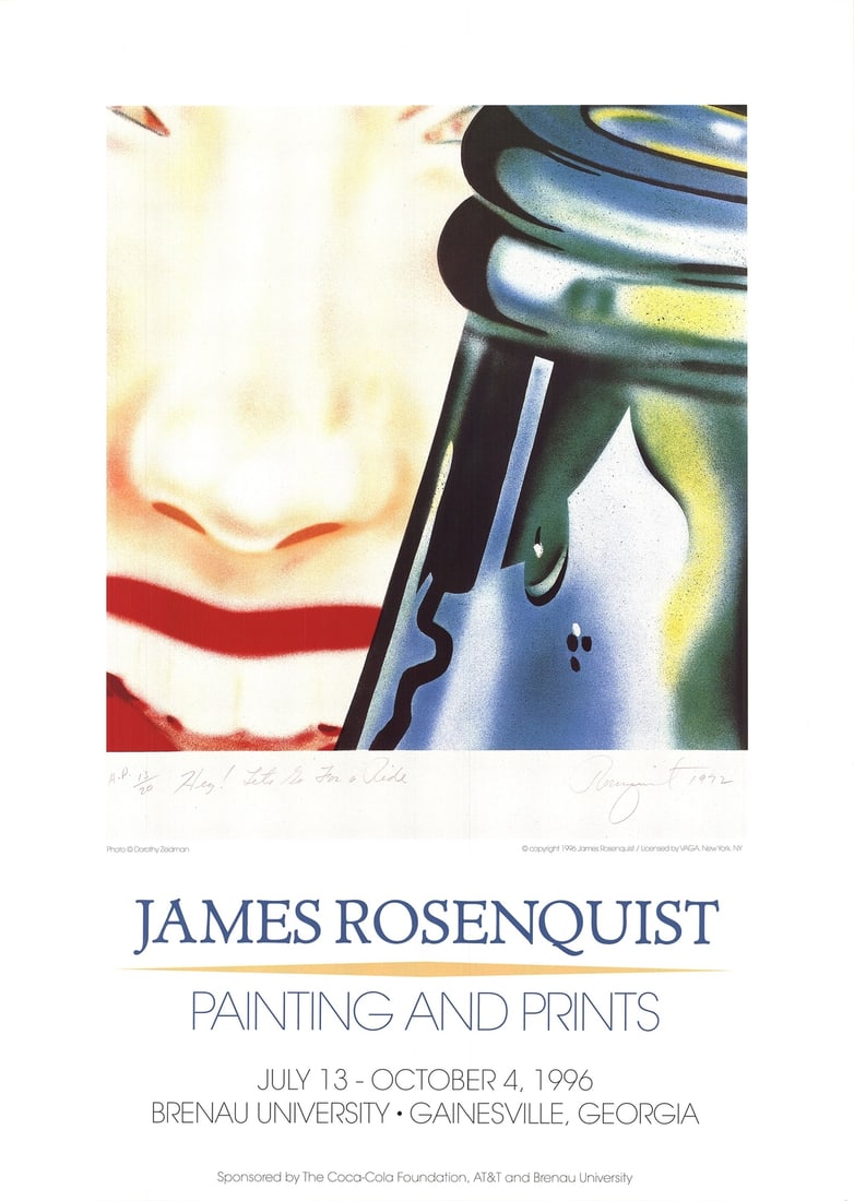 Multicol JAMES ROSENQUIST Hey Let's Go for a Ride 28" x 20" Poster 1992 Pop Art: Multicol JAMES ROSENQUIST Hey Let's Go for a Ride 28" x 20" Poster 1992 Pop Art This listing features Multicol JAMES ROSENQUIST Hey Let's Go for a Ride 28" x 20" Poster 1992 Pop Art. Item specifics ar