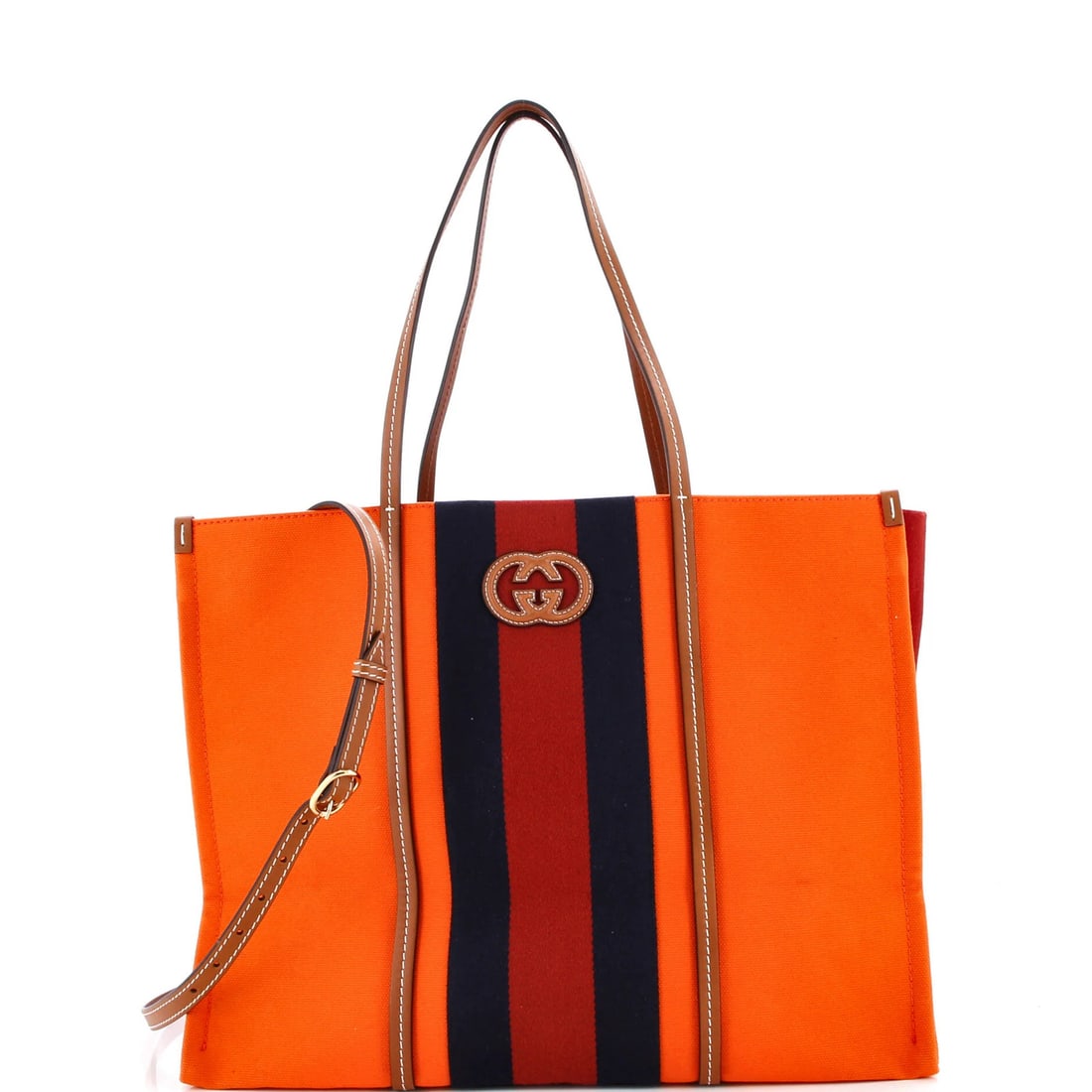 Large Gucci Interlocking G Web Tote Canvas: Large Gucci Interlocking G Web Tote Canvas This listing features Large Gucci Interlocking G Web Tote Canvas. Item specifics are provided below. Item Specifics: Brand: Gucci Exterior Material: Canvas P