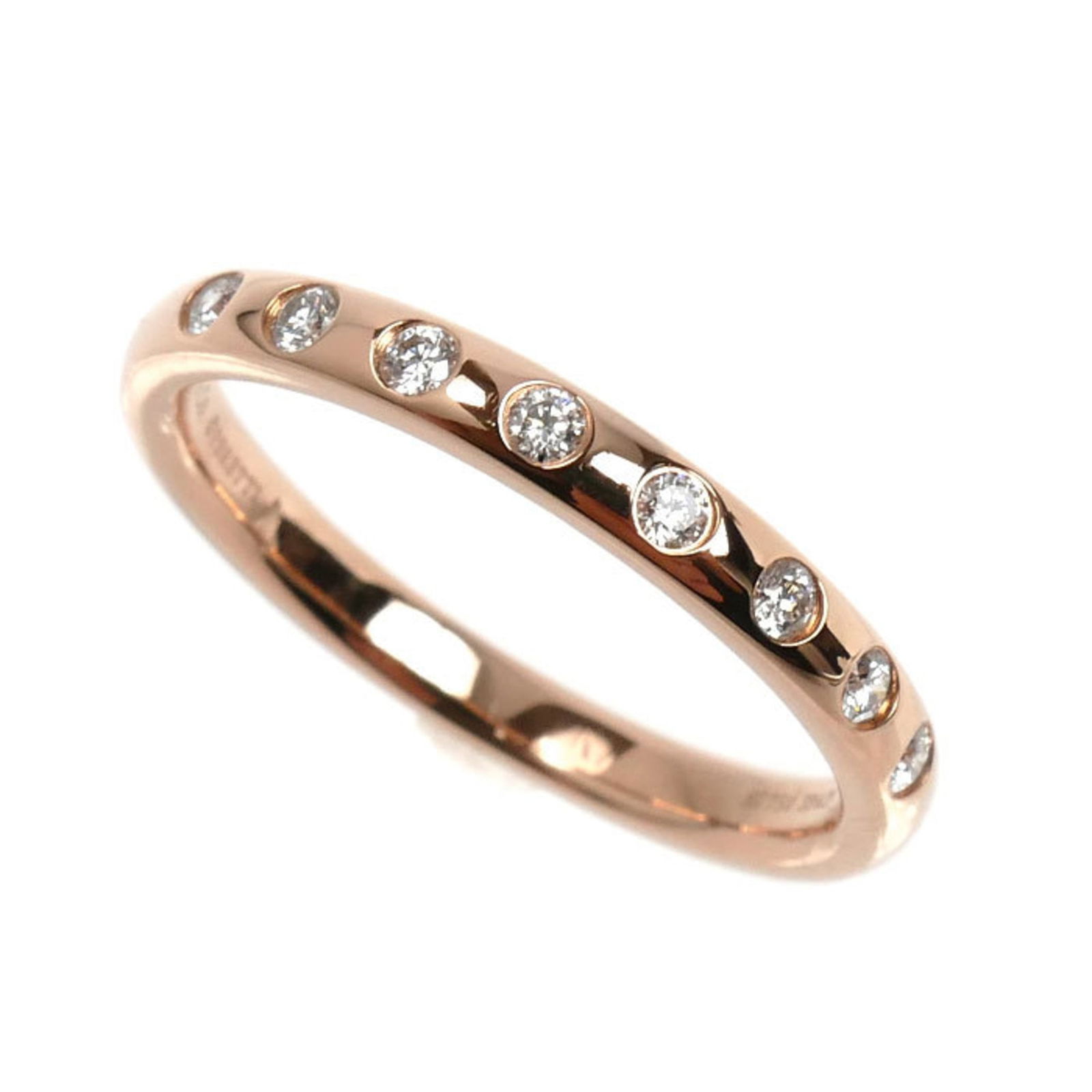 (18K) Tiffany Band Ring Pink Gold: (18K) Tiffany Band Ring Pink Gold This listing features (18K) Tiffany Band Ring Pink Gold. Item specifics are provided below. Item Specifics: Brand: Tiffany Type: Band Ring Gender: Women,Men Color: Pi