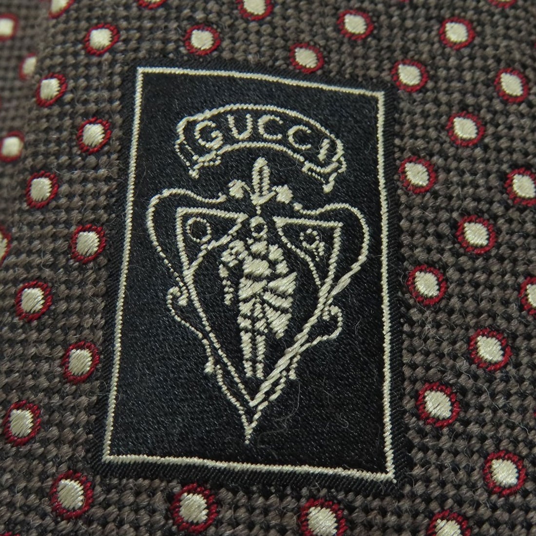 Silk GUCCI Logo dot pattern tie wool - 4