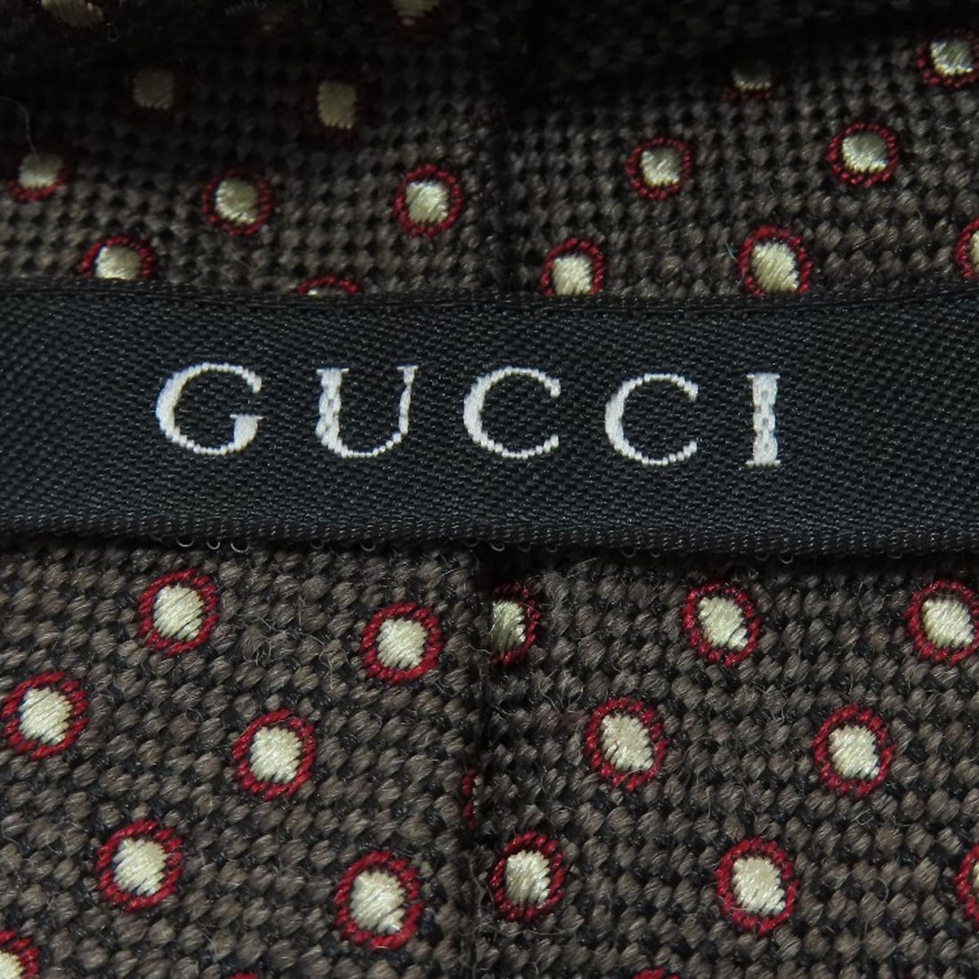 Silk GUCCI Logo dot pattern tie wool - 5