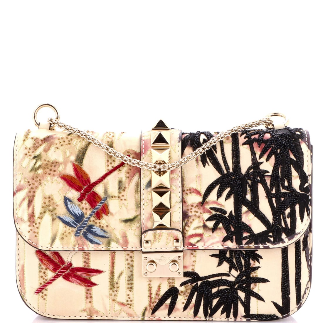 Medium Valentino Garavani Glam Lock Shoulder Bag Embroidered Leather: Medium Valentino Garavani Glam Lock Shoulder Bag Embroidered Leather This listing features Medium Valentino Garavani Glam Lock Shoulder Bag Embroidered Leather. Item specifics are provided below. 