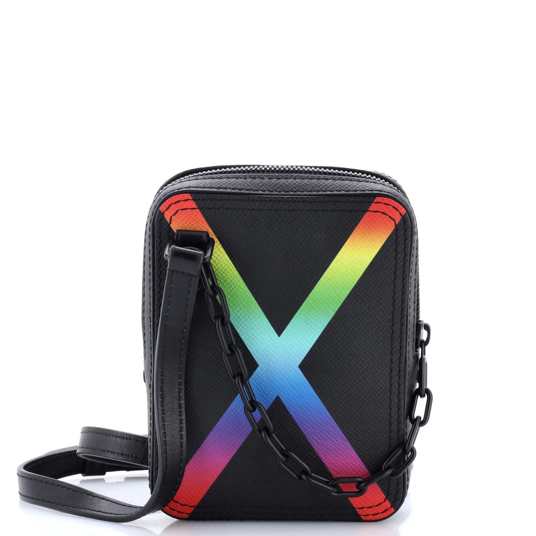 Leather Louis Vuitton Danube Messenger Bag Rainbow Taiga (1 of 6)