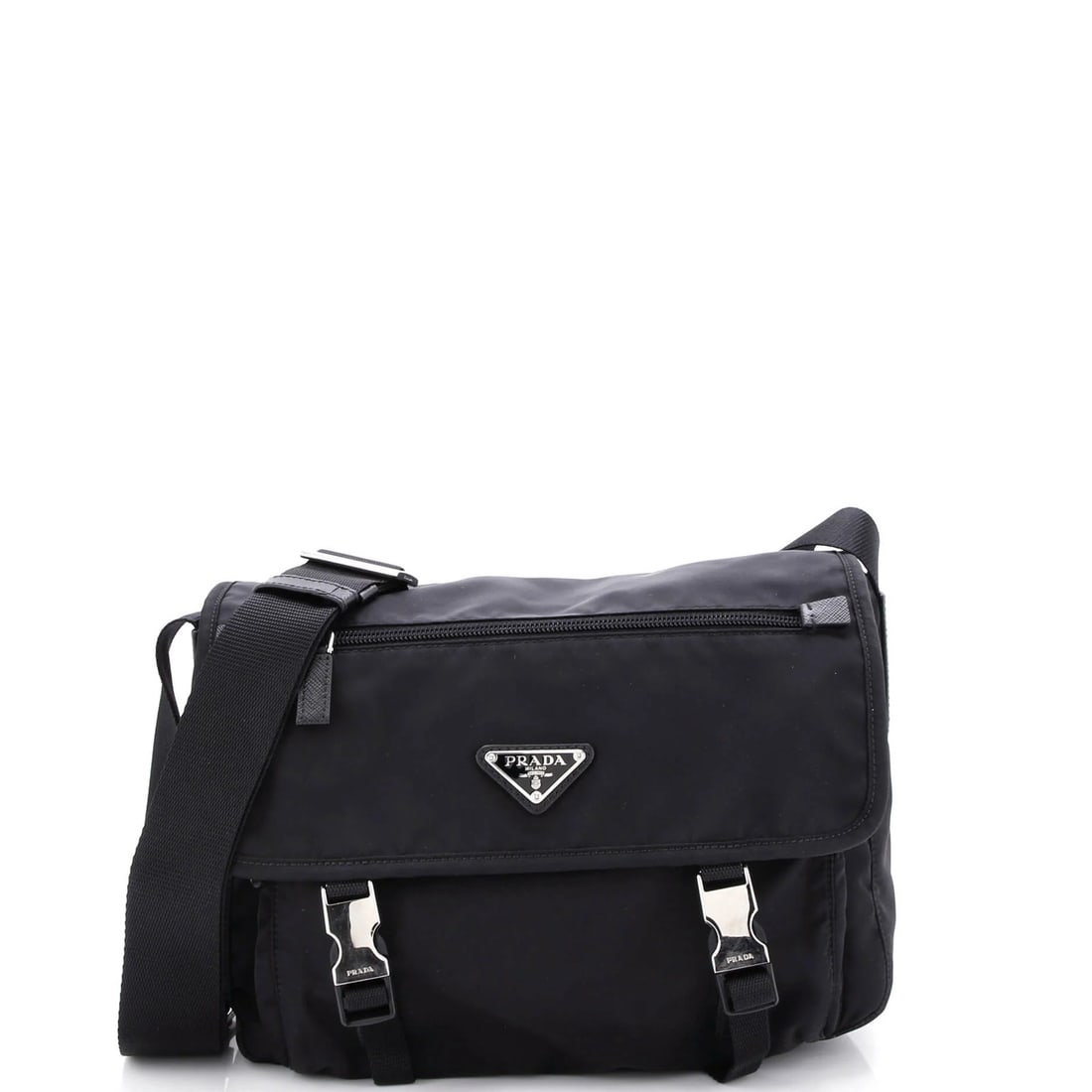 Large Prada Double Buckle Flap Messenger Bag Tessuto: Large Prada Double Buckle Flap Messenger Bag Tessuto This listing features Large Prada Double Buckle Flap Messenger Bag Tessuto. Item specifics are provided below. Item Specifics: Brand: Prada Exterio