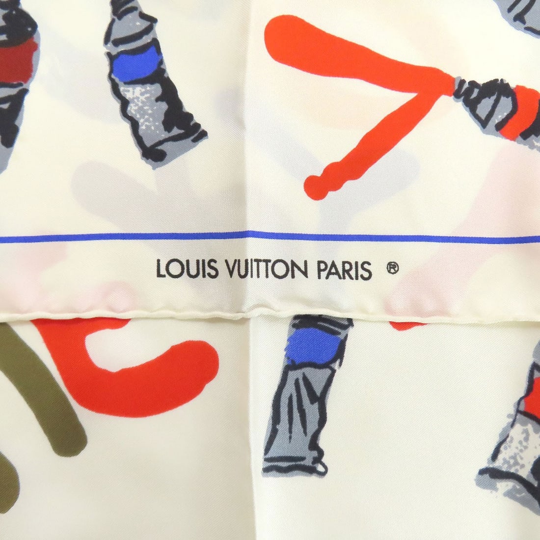 Silk LOUIS VUITTON Paint pattern Scarf - 4