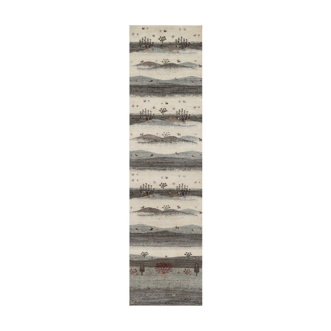 Rug 2'6"x9'10" White Lori Buft Animal Figurines Wool Hand Knotted Runner: Rug 2'6"x9'10" White Lori Buft Animal Figurines Wool Hand Knotted Runner This listing features Rug 2'6"x9'10" White Lori Buft Animal Figurines Wool Hand Knotted Runner. Item specifics are provided bel