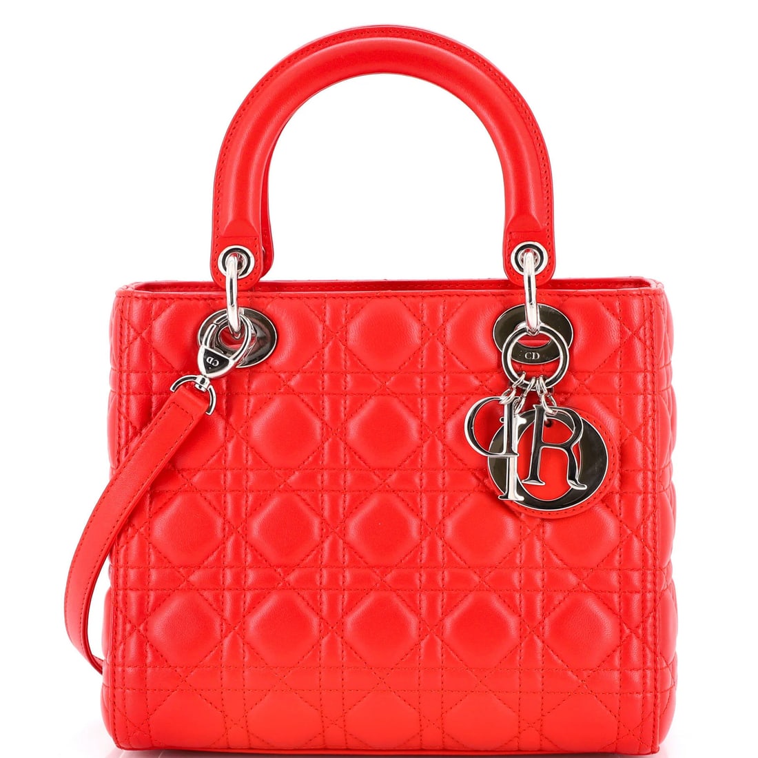 Medium Christian Dior Lady Dior Bag Cannage Quilt Lambskin: Medium Christian Dior Lady Dior Bag Cannage Quilt Lambskin This listing features Medium Christian Dior Lady Dior Bag Cannage Quilt Lambskin. Item specifics are provided below. Item Specifics: Brand: C