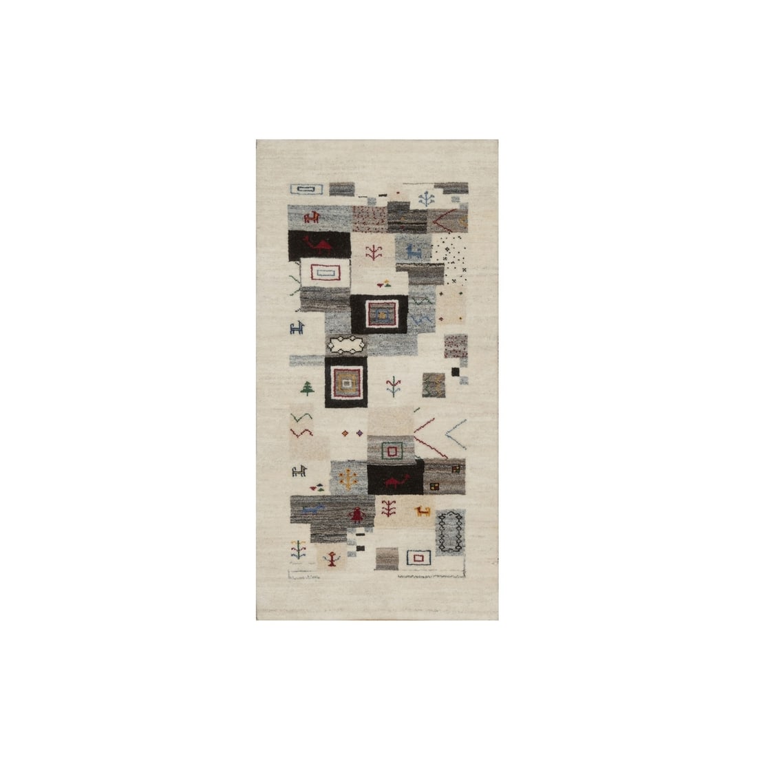 Rug 2'5"x4'9" White Animal Figurines Modern Pure Wool Hand Knotted Runner: Rug 2'5"x4'9" White Animal Figurines Modern Pure Wool Hand Knotted Runner This listing features Rug 2'5"x4'9" White Animal Figurines Modern Pure Wool Hand Knotted Runner. Item specifics are provided b