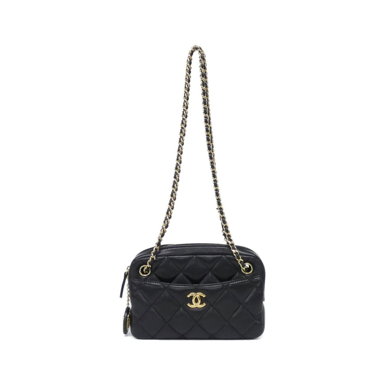 Leather Chanel Shoulder Bag: Leather Chanel Shoulder Bag This listing features Leather Chanel Shoulder Bag. Item specifics are provided below. Item Specifics: Brand: Chanel Type: Shoulder Bag Material: Leather Color: Black Gender