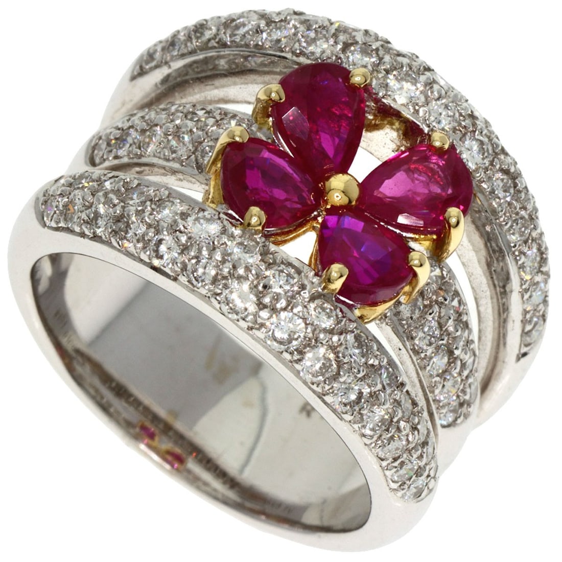 Gold Ponte Vecchio Ruby Diamond Ring K18 White: Gold Ponte Vecchio Ruby Diamond Ring K18 White This listing features Gold Ponte Vecchio Ruby Diamond Ring K18 White. Item specifics are provided below. Item Specifics: Brand: Ponte Vecchio Style: Ring