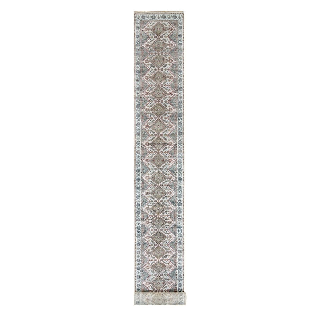 Rug 2'7"x21'9" Vista White Hand Knotted Flower Border XL Runner Oriental: Rug 2'7"x21'9" Vista White Hand Knotted Flower Border XL Runner Oriental This listing features Rug 2'7"x21'9" Vista White Hand Knotted Flower Border XL Runner Oriental. Item specifics are provided bel