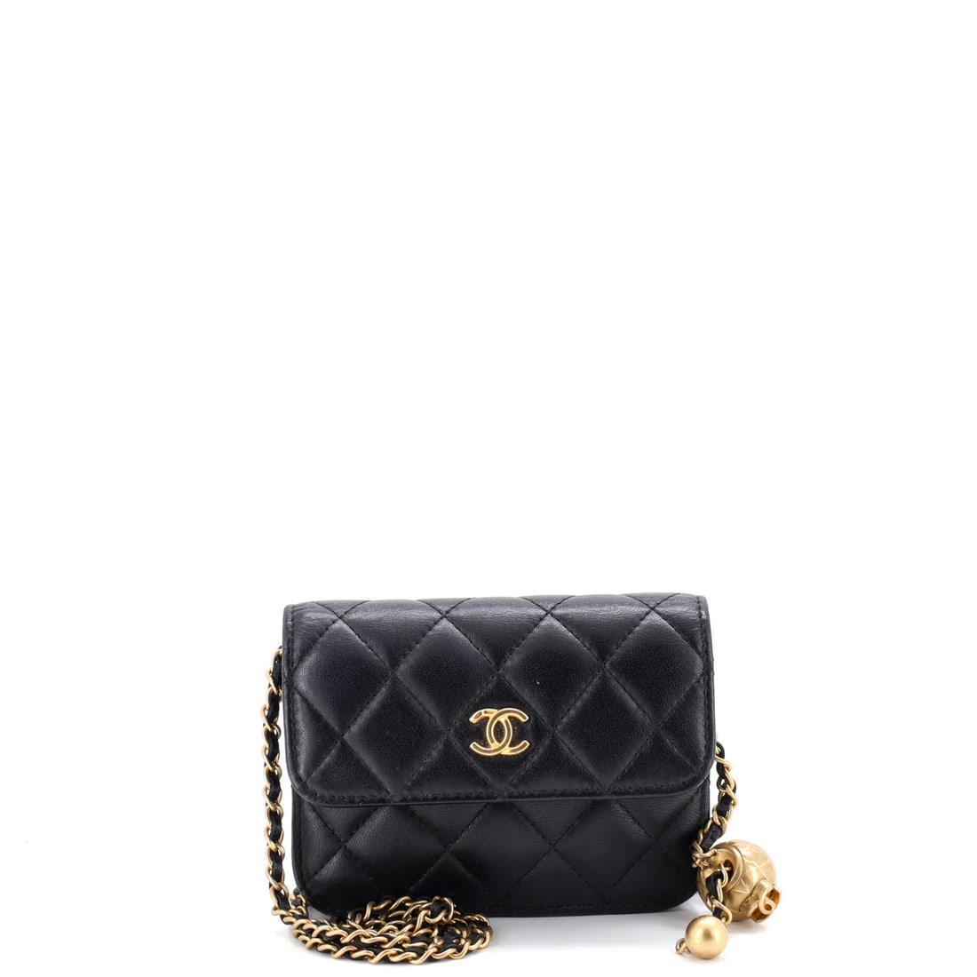 Mini Chanel Pearl Crush Flap Clutch with Chain Quilted Lambskin: Mini Chanel Pearl Crush Flap Clutch with Chain Quilted Lambskin This listing features Mini Chanel Pearl Crush Flap Clutch with Chain Quilted Lambskin. Item specifics are provided below. Item Specifics