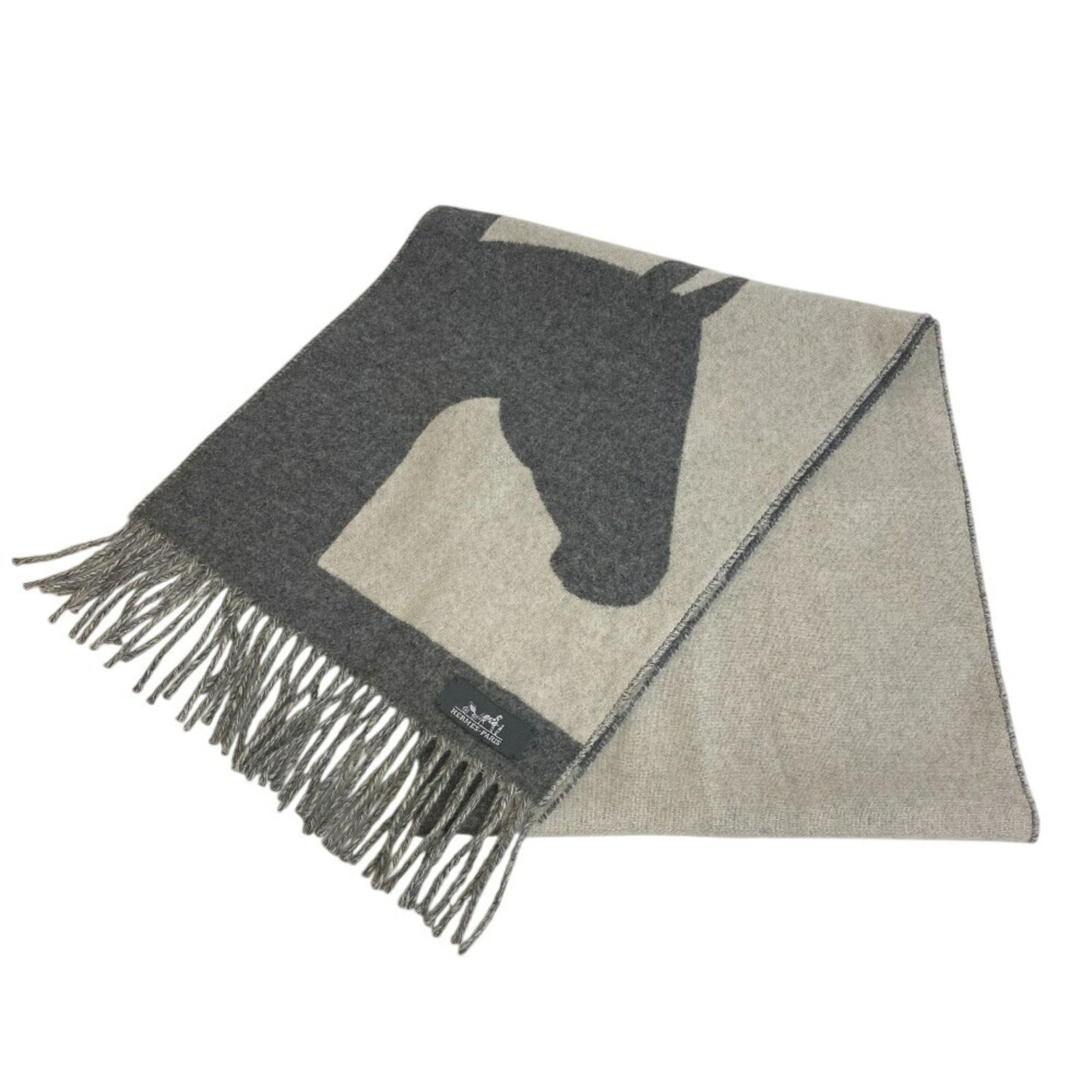Cashmere Hermes Stole: Cashmere Hermes Stole This listing features Cashmere Hermes Stole. Item specifics are provided below. Item Specifics: Brand: Hermes Type: Stole Gender: Unisex Color: Gray, White Material: Cashmere Siz