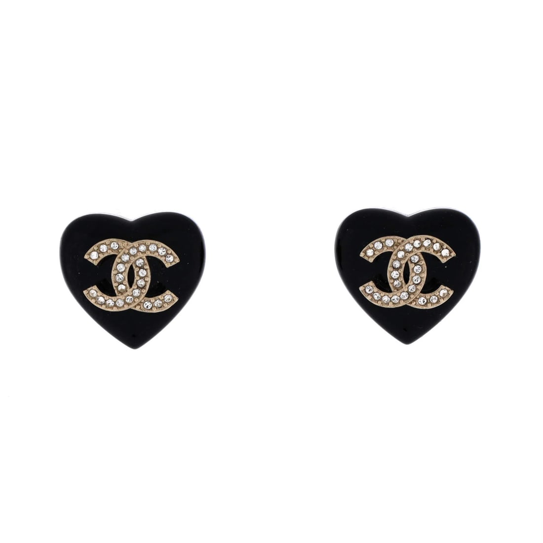 Crystals Chanel CC Heart Stud Earrings Resin with: Crystals Chanel CC Heart Stud Earrings Resin with This listing features Crystals Chanel CC Heart Stud Earrings Resin with. Item specifics are provided below. Item Specifics: Style: Stud Brand: Chanel