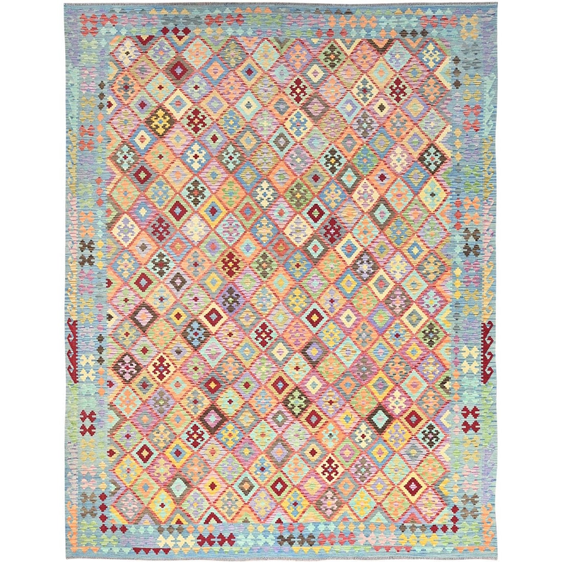 Rug 10'7"x14' Colorful Extra Soft Wool Afghan Kilim Hand Woven Oriental: Rug 10'7"x14' Colorful Extra Soft Wool Afghan Kilim Hand Woven Oriental This listing features Rug 10'7"x14' Colorful Extra Soft Wool Afghan Kilim Hand Woven Oriental. Item specifics are provided below