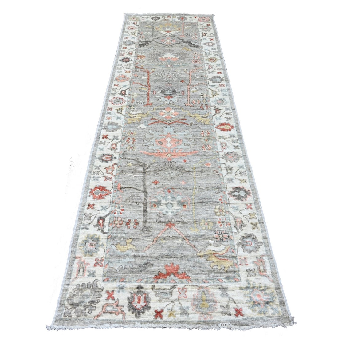 Rug 3'x10' Medium Gray Afghan Angora Oushak Hand Knotted Pure Wool Runner: Rug 3'x10' Medium Gray Afghan Angora Oushak Hand Knotted Pure Wool Runner This listing features Rug 3'x10' Medium Gray Afghan Angora Oushak Hand Knotted Pure Wool Runner. Item specifics are provided b