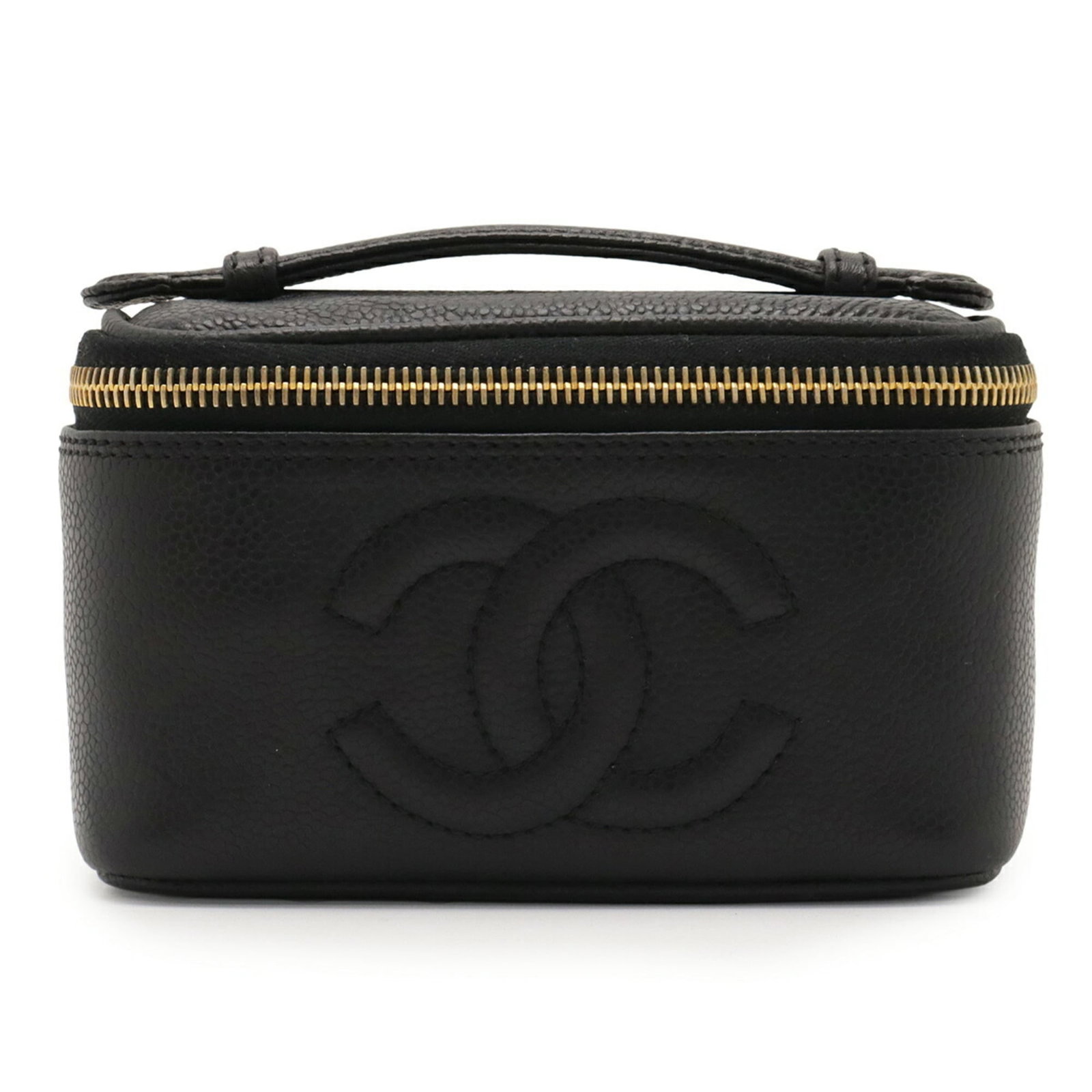 Calfskin Chanel Vanity Bag Grained: Calfskin Chanel Vanity Bag Grained This listing features Calfskin Chanel Vanity Bag Grained. Item specifics are provided below. Item Specifics: Brand: Chanel Type: Vanity Bag Material: Grained Calfski