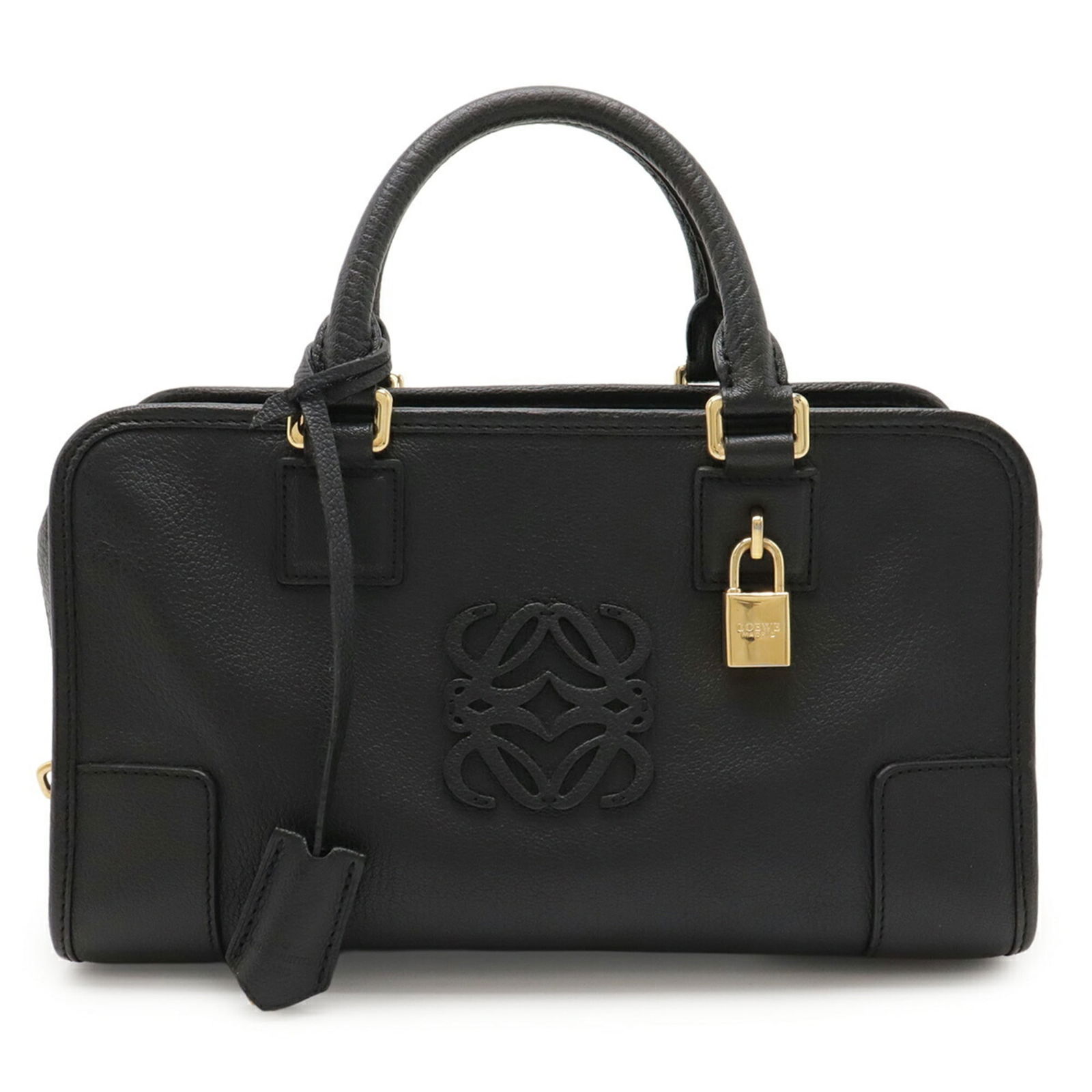 Leather Loewe Handbag: Leather Loewe Handbag This listing features Leather Loewe Handbag. Item specifics are provided below. Item Specifics: Brand: Loewe Type: Handbag Material: Leather Color: Black Gender: Women Size (Hxwx