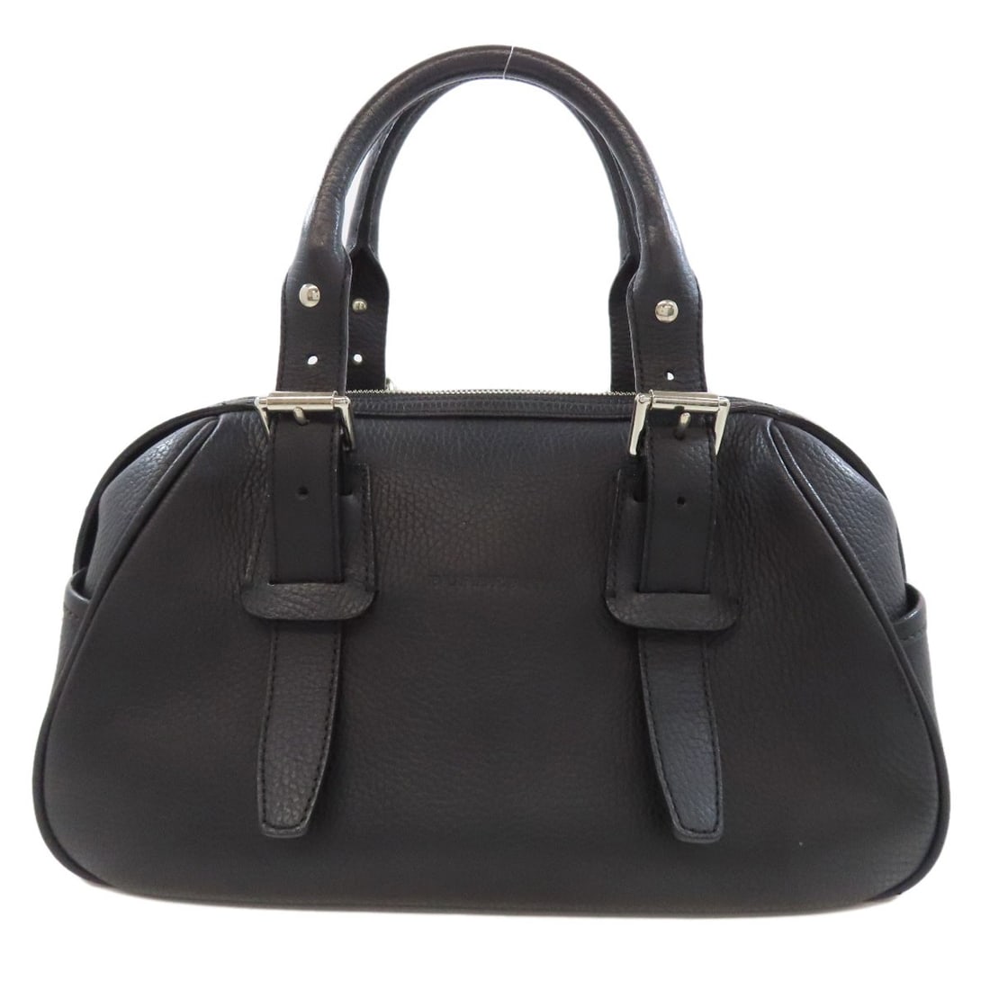 Leather BURBERRY logo Handbag: Leather BURBERRY logo Handbag This listing features Leather BURBERRY logo Handbag. Item specifics are provided below. Item Specifics: Brand: BURBERRY Style: Handbag Exterior Material: Leather