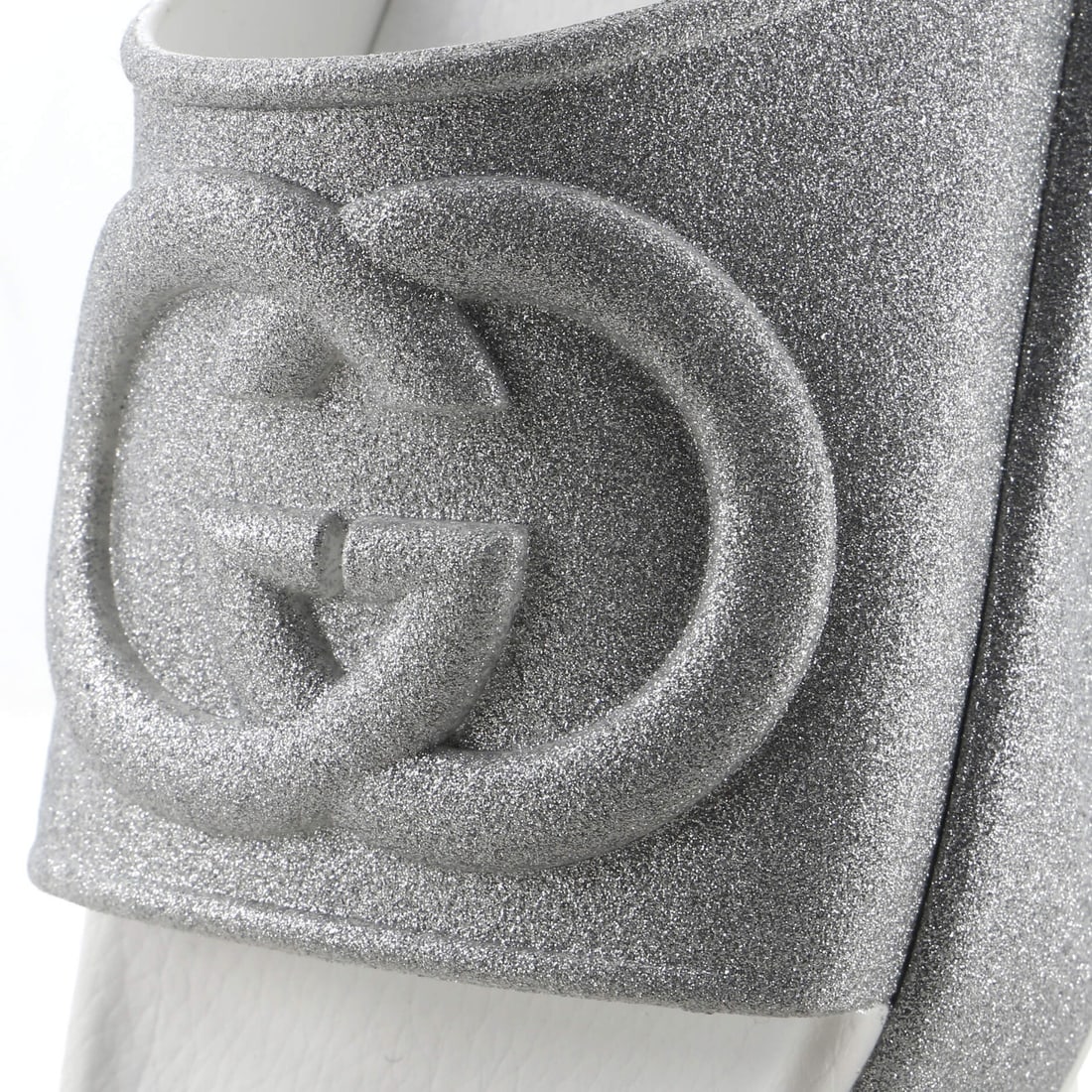 Rubber Gucci Interlocking G Platform Slide Sandals - 5