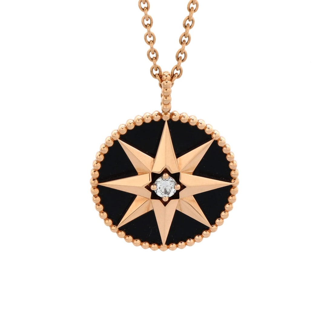Diamond Christian Dior Rose des Vents Pendant Necklace 18K Rose Gold with: Diamond Christian Dior Rose des Vents Pendant Necklace 18K Rose Gold with This listing features Diamond Christian Dior Rose des Vents Pendant Necklace 18K Rose Gold with. Item specifics are provided b