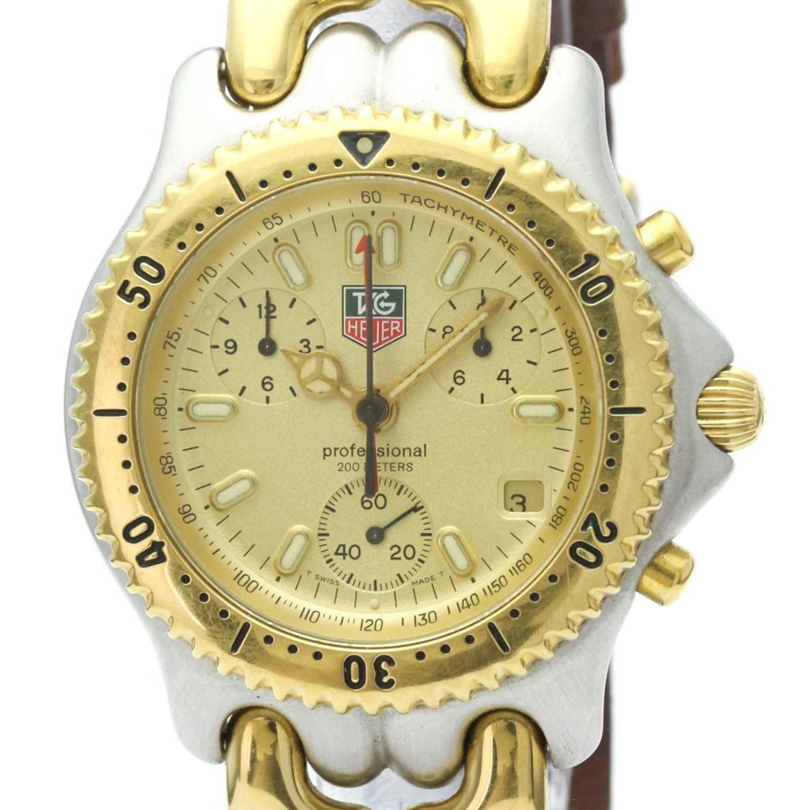 Wristwatch Tag Heuer: Wristwatch Tag Heuer This listing features Wristwatch Tag Heuer. Item specifics are provided below. Item Specifics: Brand: Tag Heuer Type: Wristwatch Style: Sport Gender: Men Material (Case): Gold Pla