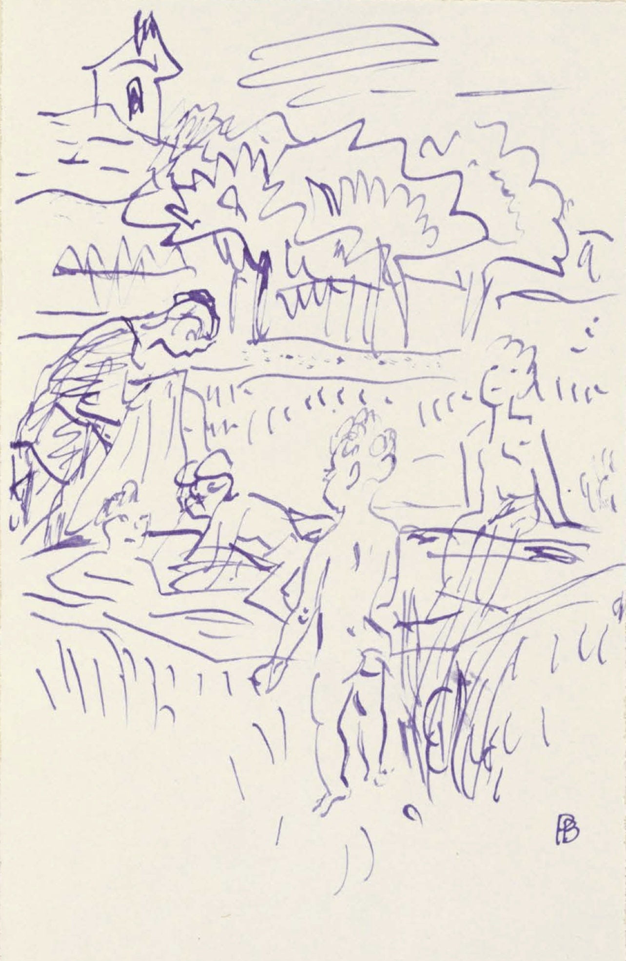 Lithograph - Pierre Bonnard - Composition (Terrasse 54) - Pierre Bonnard Correspondences (1 of 8)
