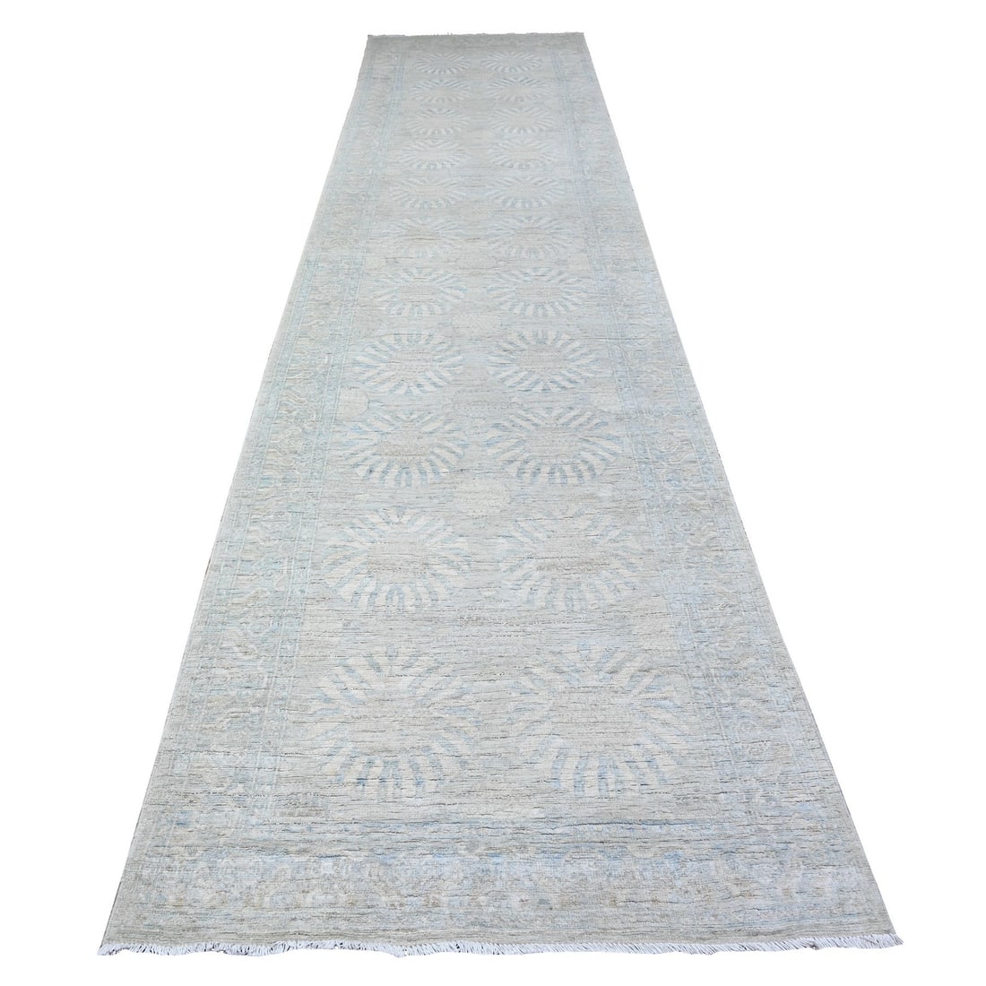 Rug 3'8"x15' Gray White Wash Peshawar Wool Hand Knotted XL Runner: Rug 3'8"x15' Gray White Wash Peshawar Wool Hand Knotted XL Runner This listing features Rug 3'8"x15' Gray White Wash Peshawar Wool Hand Knotted XL Runner. Item specifics are provided below. Item Speci