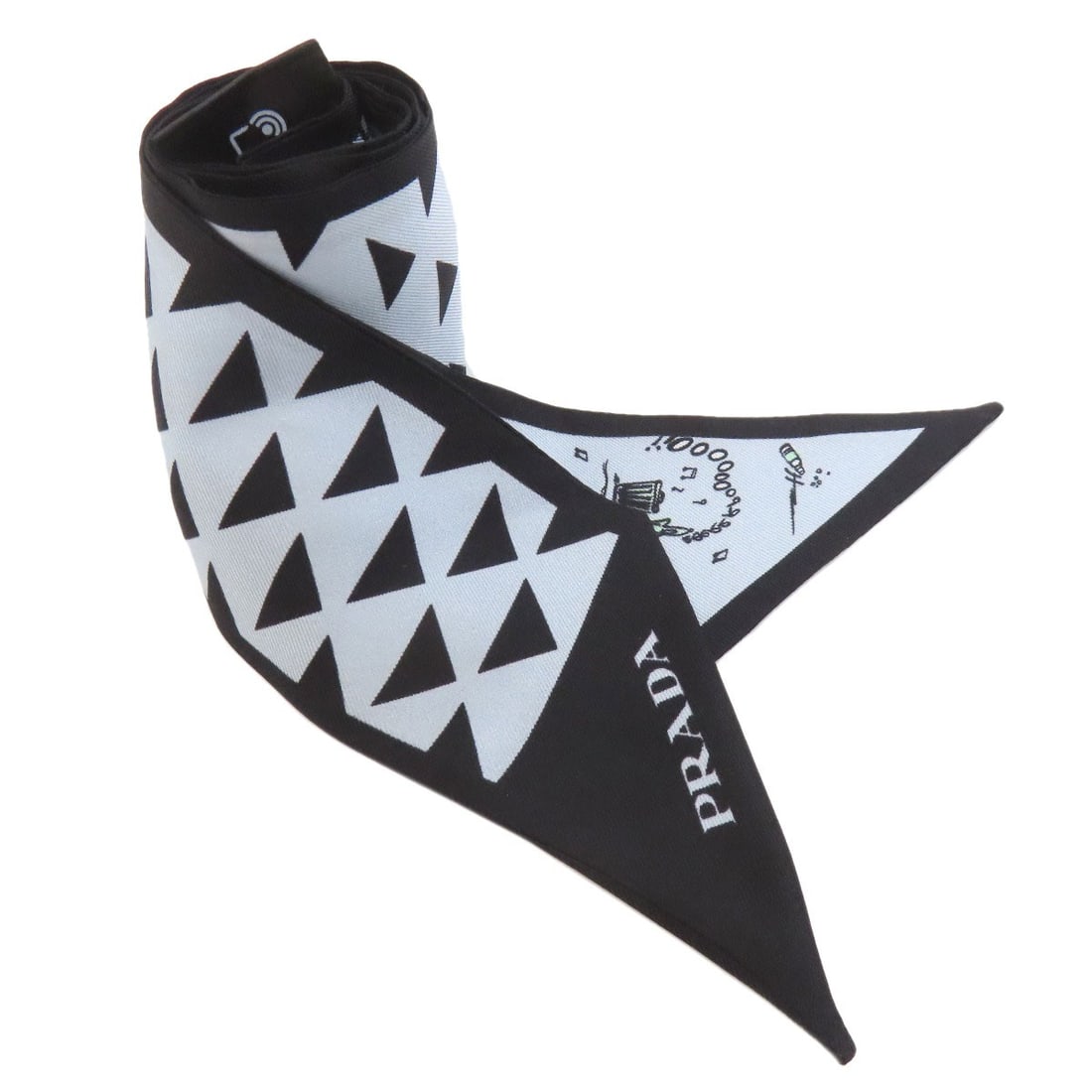 Silk PRADA Printed Silk Twill Skinny Scarf: Silk PRADA Printed Silk Twill Skinny Scarf This listing features Silk PRADA Printed Silk Twill Skinny Scarf. Item specifics are provided below. Item Specifics: Brand: PRADA Style: Scarf Material: Silk