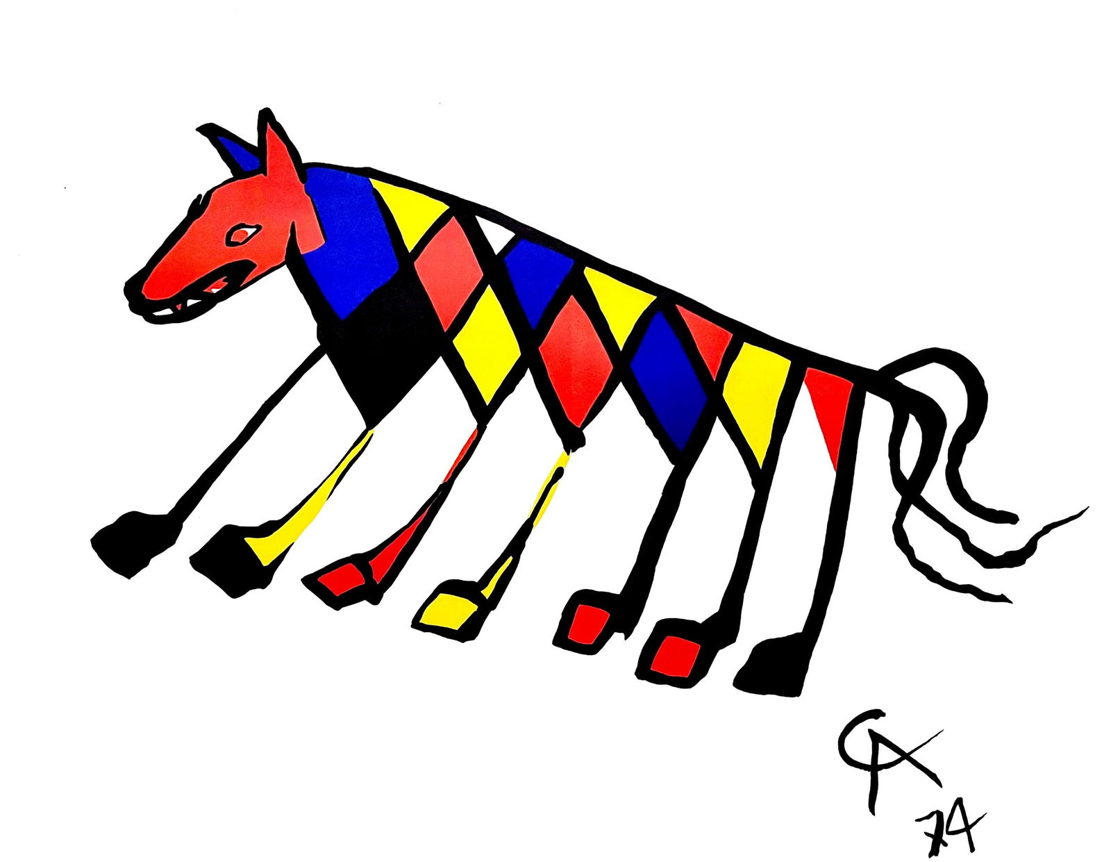 Lithograph - Alexander Calder - Beastie - Braniff International Airways Flying Colors Collection: Lithograph - Alexander Calder - Beastie - Braniff International Airways Flying Colors Collection This listing features Lithograph - Alexander Calder - Beastie - Braniff International Airways Flying Co