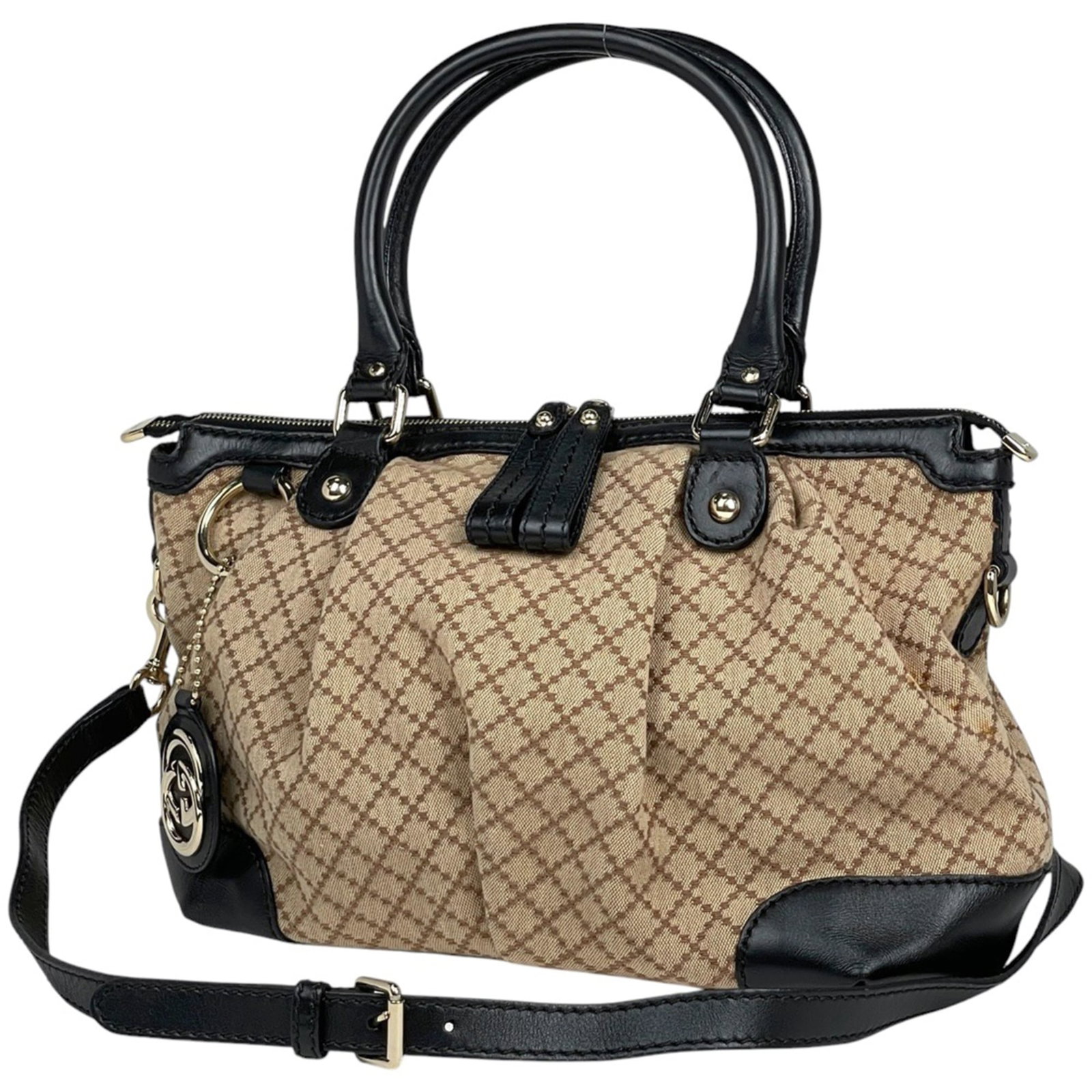 Leather - Gucci Handbag - Shoulder Bag Canvas: Leather - Gucci Handbag - Shoulder Bag Canvas This listing features Leather - Gucci Handbag - Shoulder Bag Canvas. Item specifics are provided below. Item Specifics: Brand: Gucci Type: Handbag, Should
