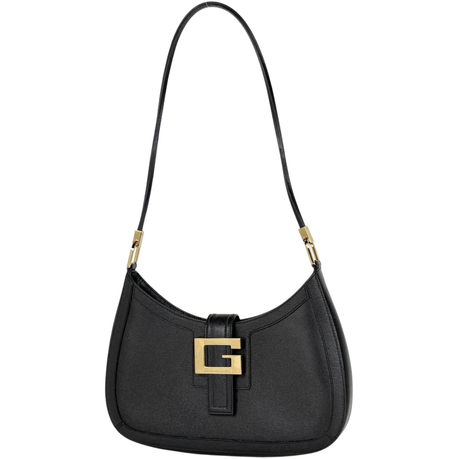 Leather Gucci Shoulder Bag: Leather Gucci Shoulder Bag This listing features Leather Gucci Shoulder Bag. Item specifics are provided below. Item Specifics: Brand: Gucci Type: Shoulder Bag Material: Leather Color: Black Gender: W