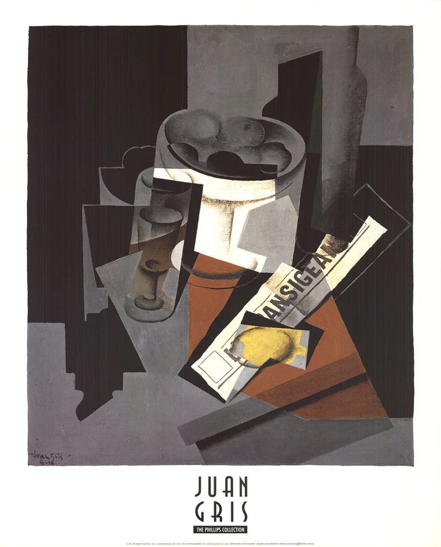 Cubism JUAN GRIS Still Life with Newspaper 31.5" x 23.75" Offset Lithograph 1993: Cubism JUAN GRIS Still Life with Newspaper 31.5" x 23.75" Offset Lithograph 1993 This listing features Cubism JUAN GRIS Still Life with Newspaper 31.5" x 23.75" Offset Lithograph 1993. Item specifics