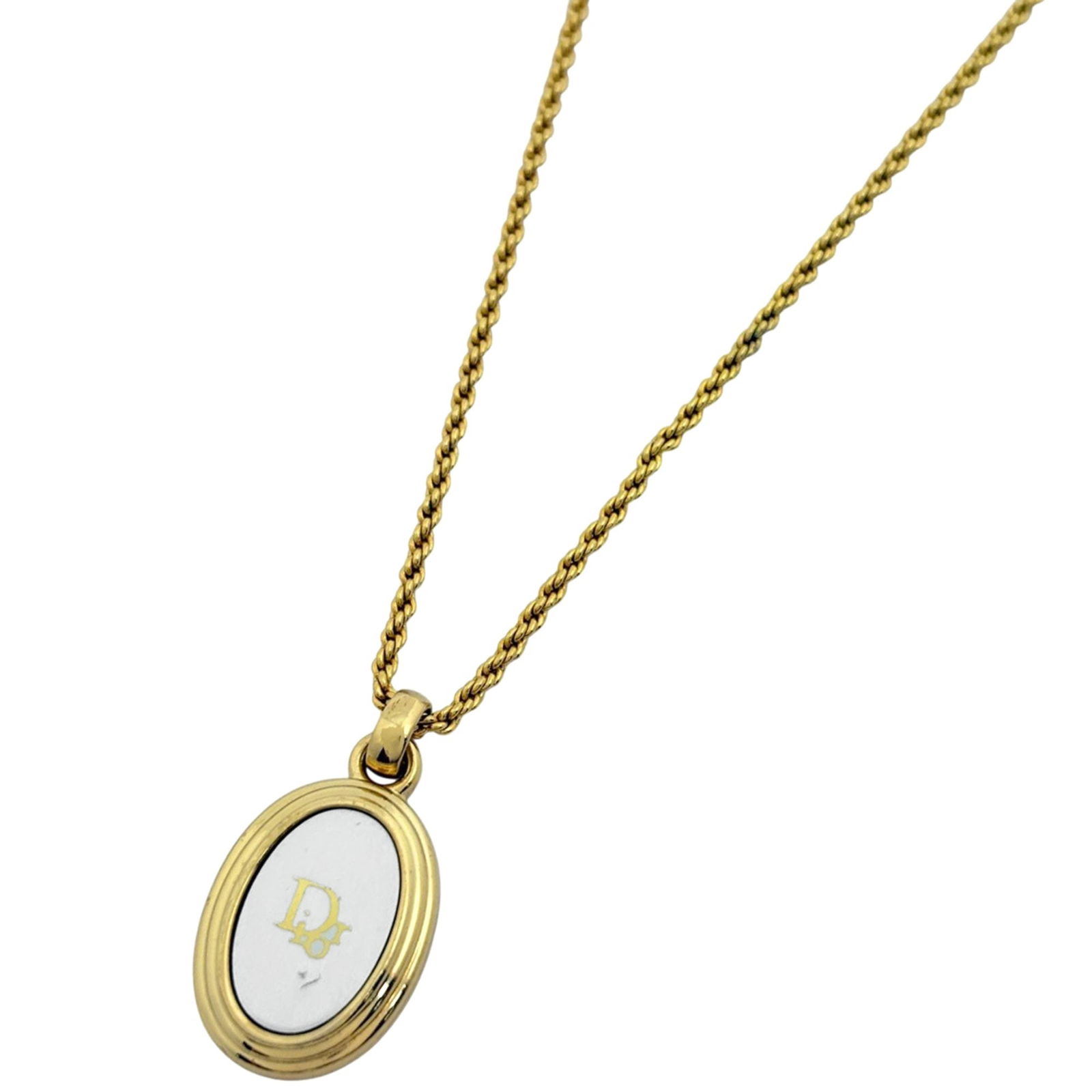 women Christian Dior logo necklace in GP gold for: women Christian Dior logo necklace in GP gold for This listing features women Christian Dior logo necklace in GP gold for. Item specifics are provided below. Item Specifics: Brand: Christian Dior Neck