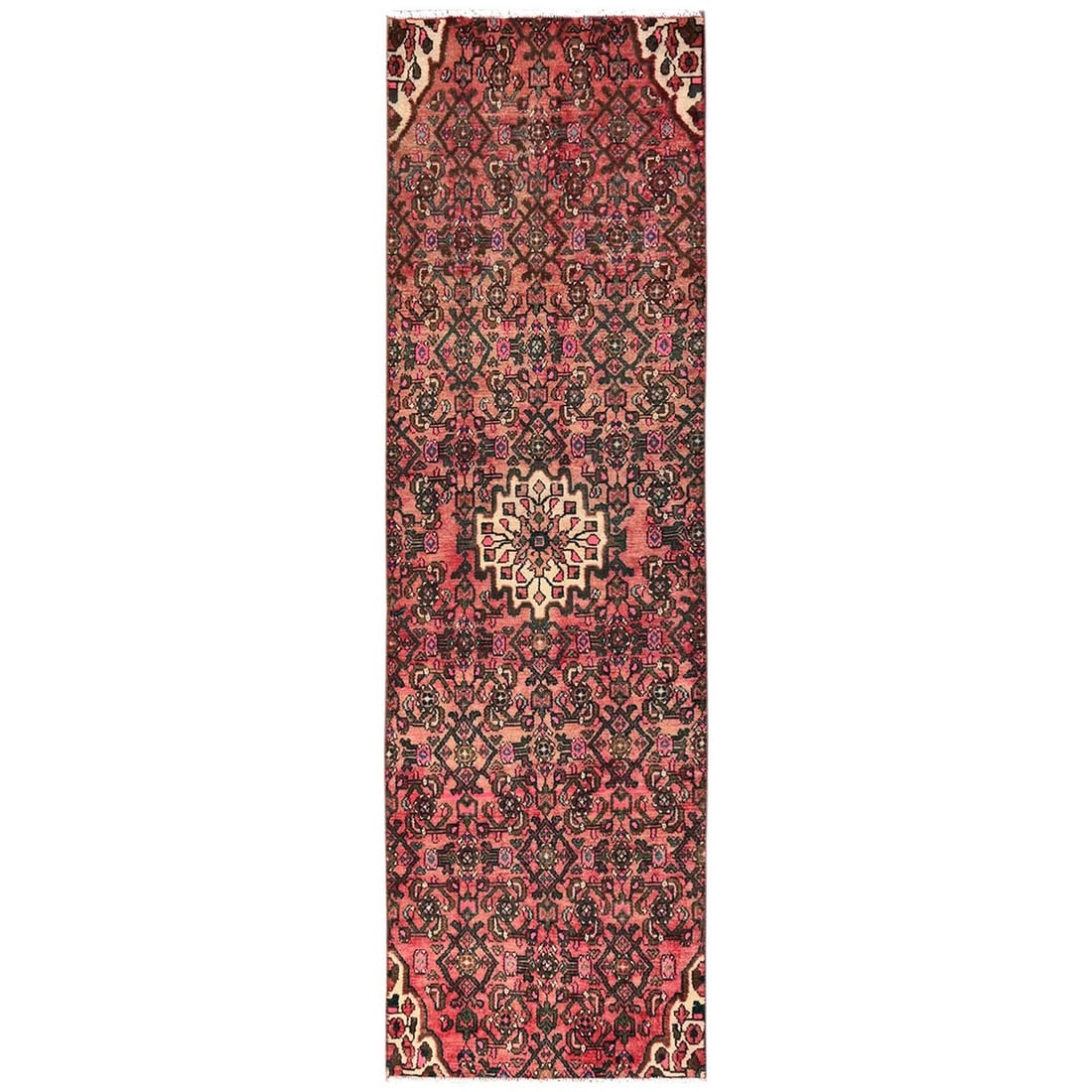Rug 2'7"x8'6" Peach Color Vintage Zoroastrian Hand Knotted Pure Wool Runner: Rug 2'7"x8'6" Peach Color Vintage Zoroastrian Hand Knotted Pure Wool Runner This listing features Rug 2'7"x8'6" Peach Color Vintage Zoroastrian Hand Knotted Pure Wool Runner. Item specifics are provid