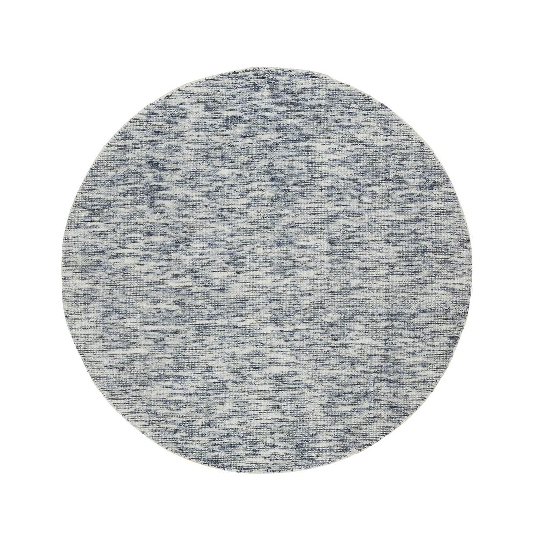 Rug 5'10"x5'10" Blue Modern Striae Design Wool Hand Loomed Round: Rug 5'10"x5'10" Blue Modern Striae Design Wool Hand Loomed Round This listing features Rug 5'10"x5'10" Blue Modern Striae Design Wool Hand Loomed Round. Item specifics are provided below. Item Specifi