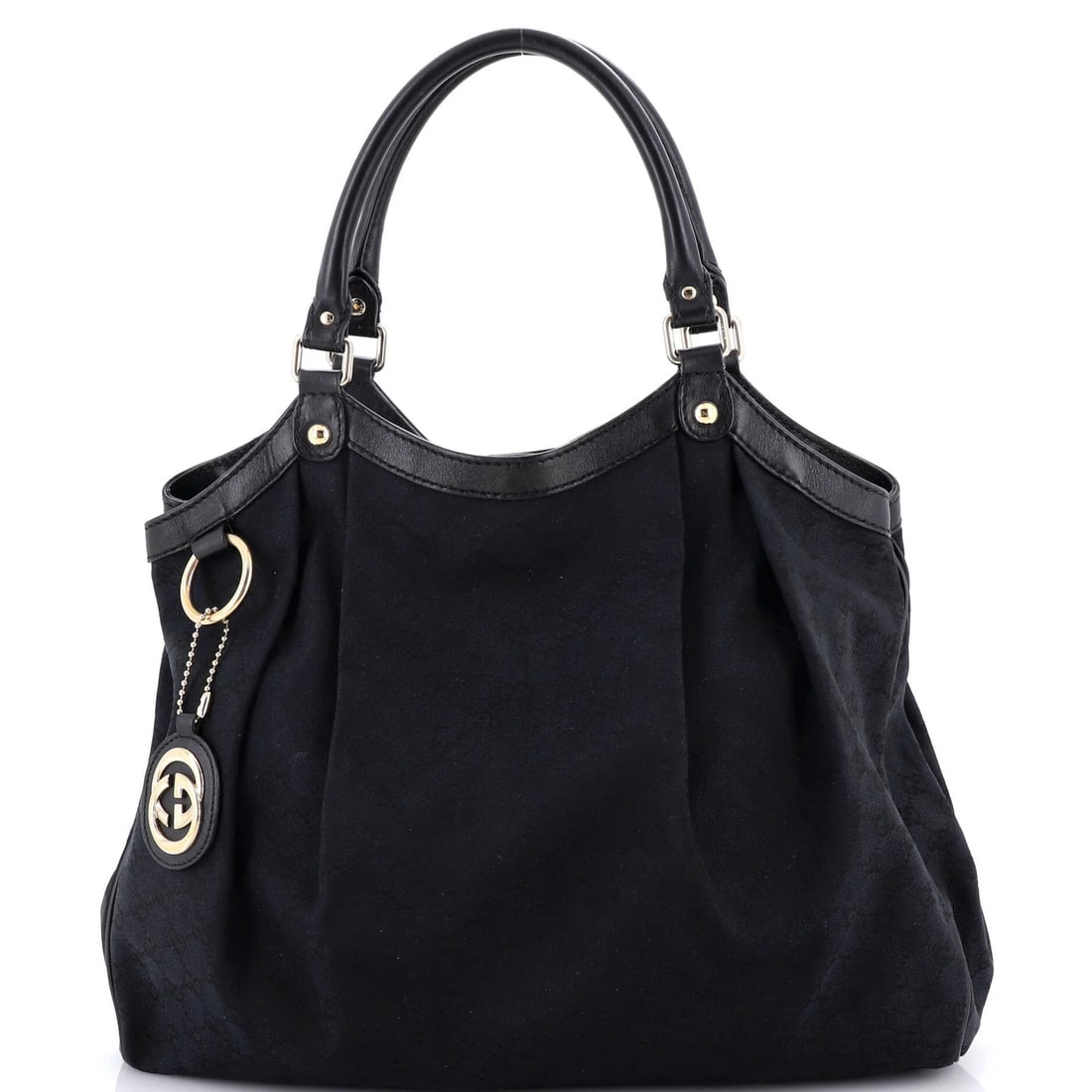 Large Gucci Sukey Tote GG Canvas with Leather: Large Gucci Sukey Tote GG Canvas with Leather This listing features Large Gucci Sukey Tote GG Canvas with Leather. Item specifics are provided below. Item Specifics: Brand: Gucci Exterior Material: Ca
