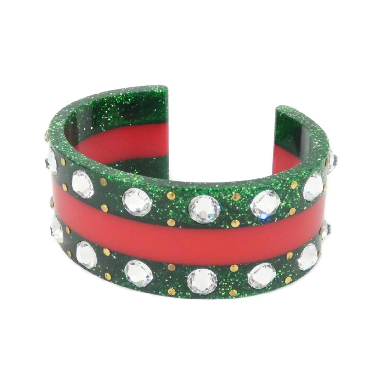 Bangle Gucci: Bangle Gucci This listing features Bangle Gucci. Item specifics are provided below. Item Specifics: Brand: Gucci Type: Bangle Gender: Women,Men Color: Gold, Green, Red Color Length: 18cm / 7.08'' Cond