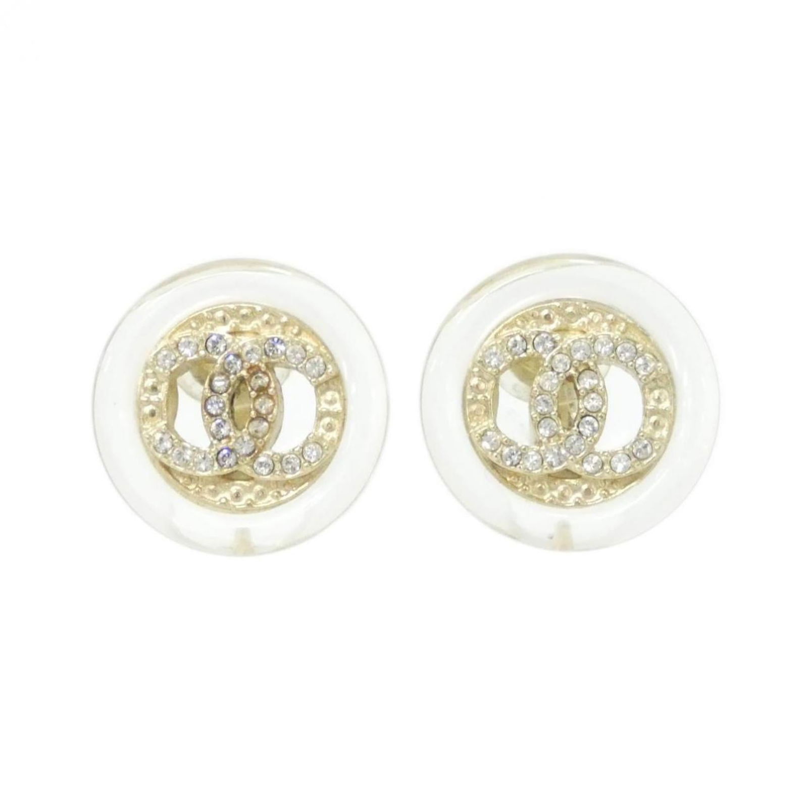 Earrings Chanel Clip: Earrings Chanel Clip This listing features Earrings Chanel Clip. Item specifics are provided below. Item Specifics: Brand: Chanel Type: Clip Earrings Gender: Women Color: Clear, Gold Size (Hxwxd): 18.