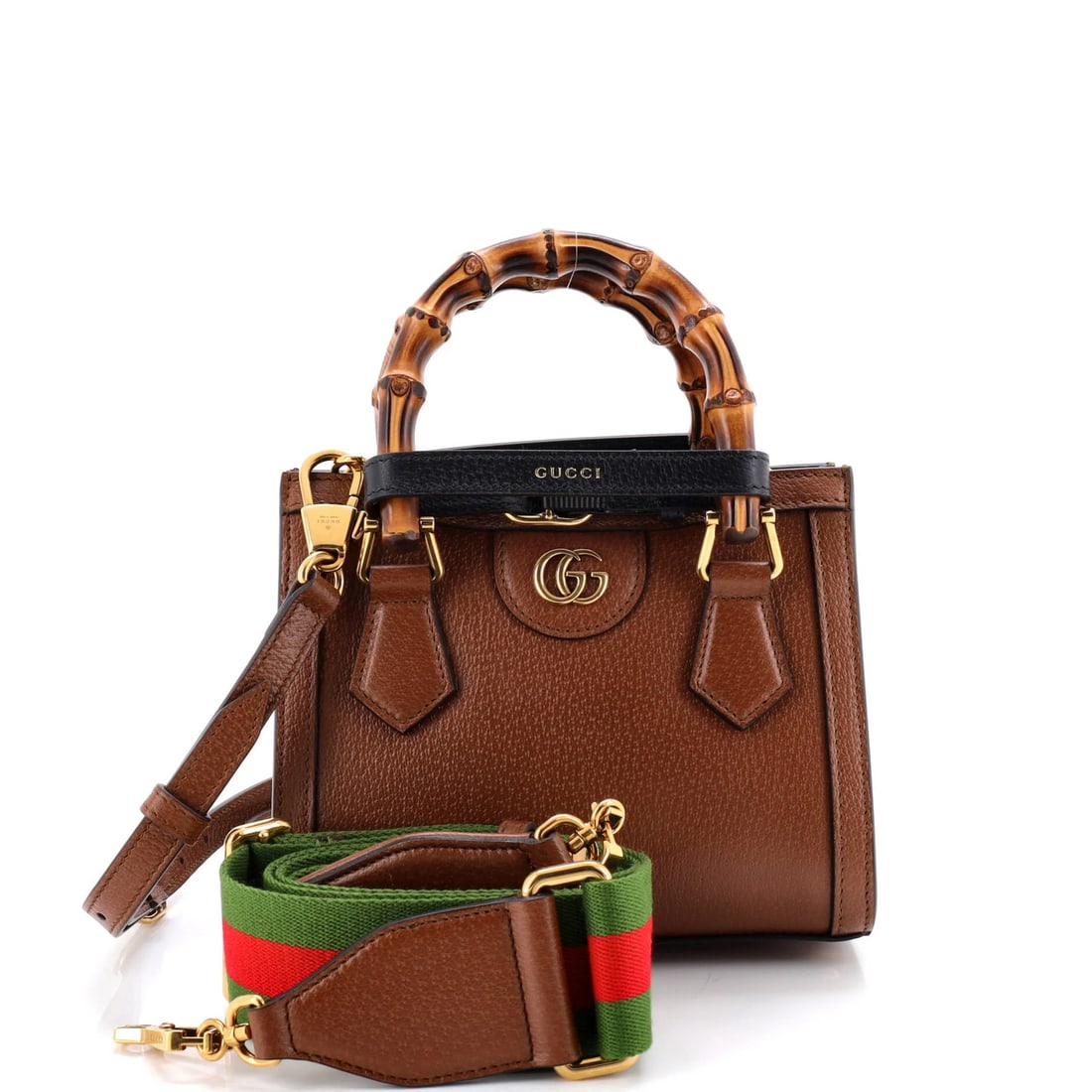 Mini Gucci Diana NM Bamboo Handle Tote Leather (1 of 5)