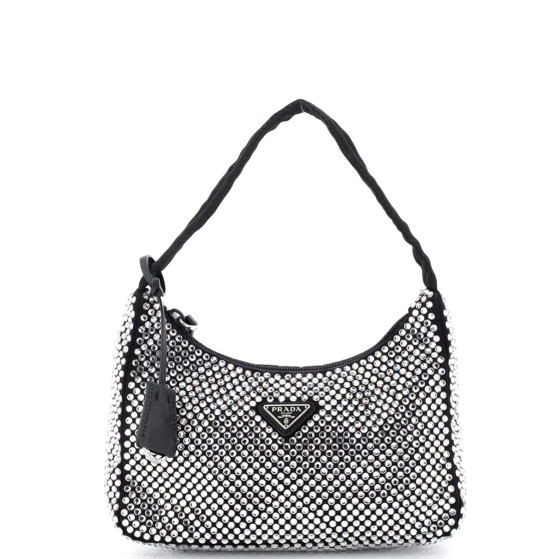 Mini Prada Re-Edition 2000 Hobo Crystal Embellished Satin: Mini Prada Re-Edition 2000 Hobo Crystal Embellished Satin This listing features Mini Prada Re-Edition 2000 Hobo Crystal Embellished Satin. Item specifics are provided below. Item Specifics: Brand: Pra